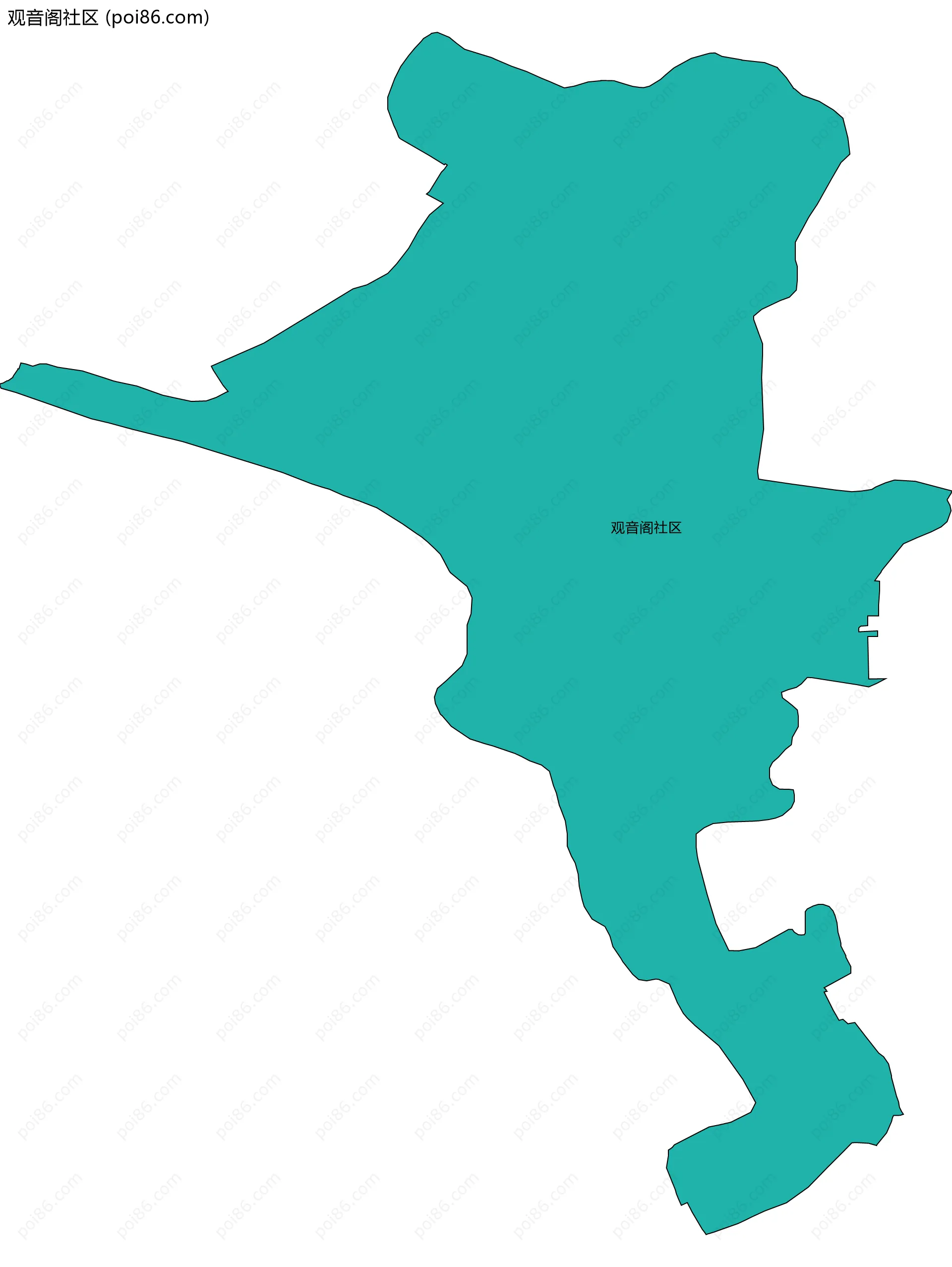 观音阁社区边界地图