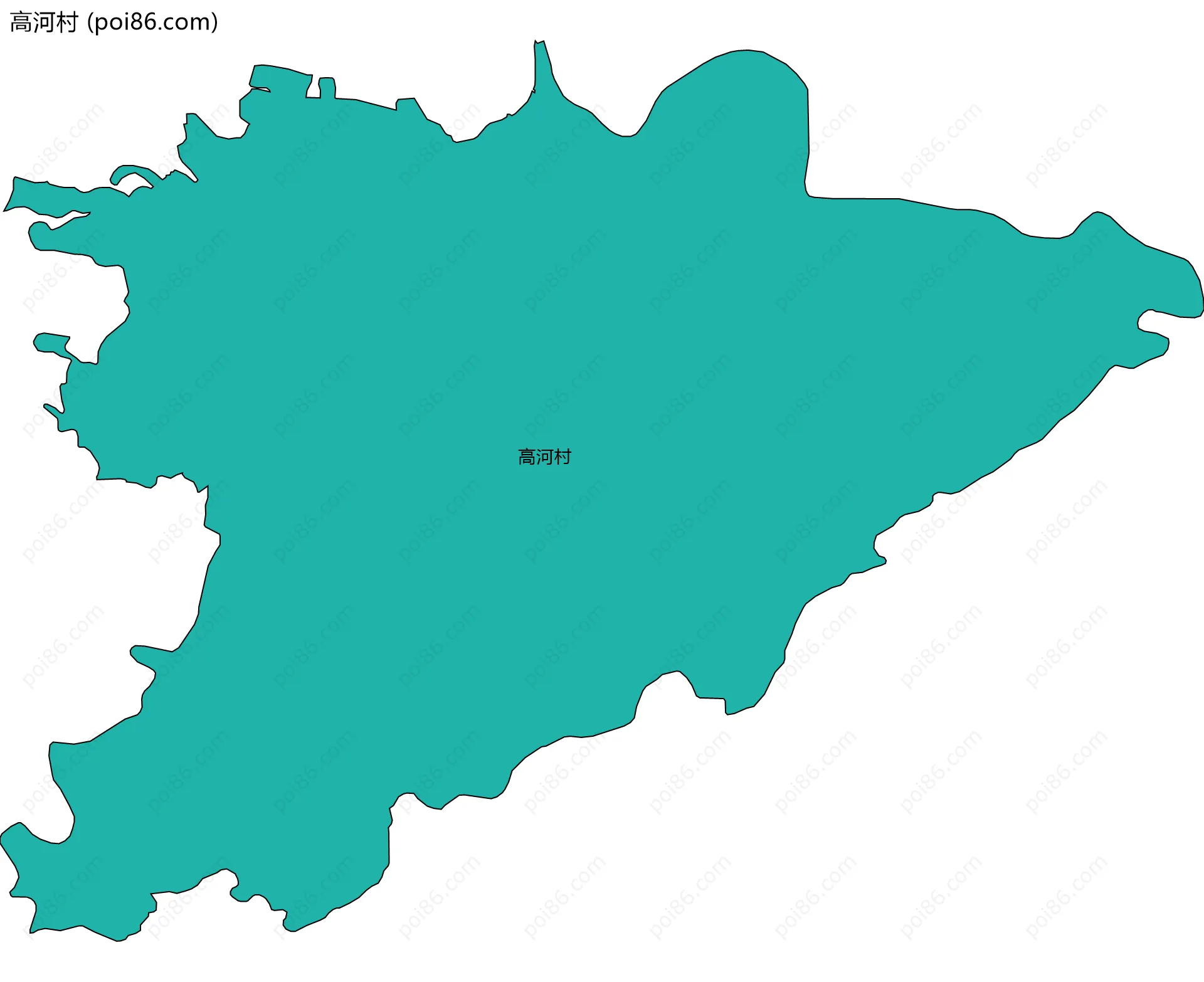 高河村边界地图