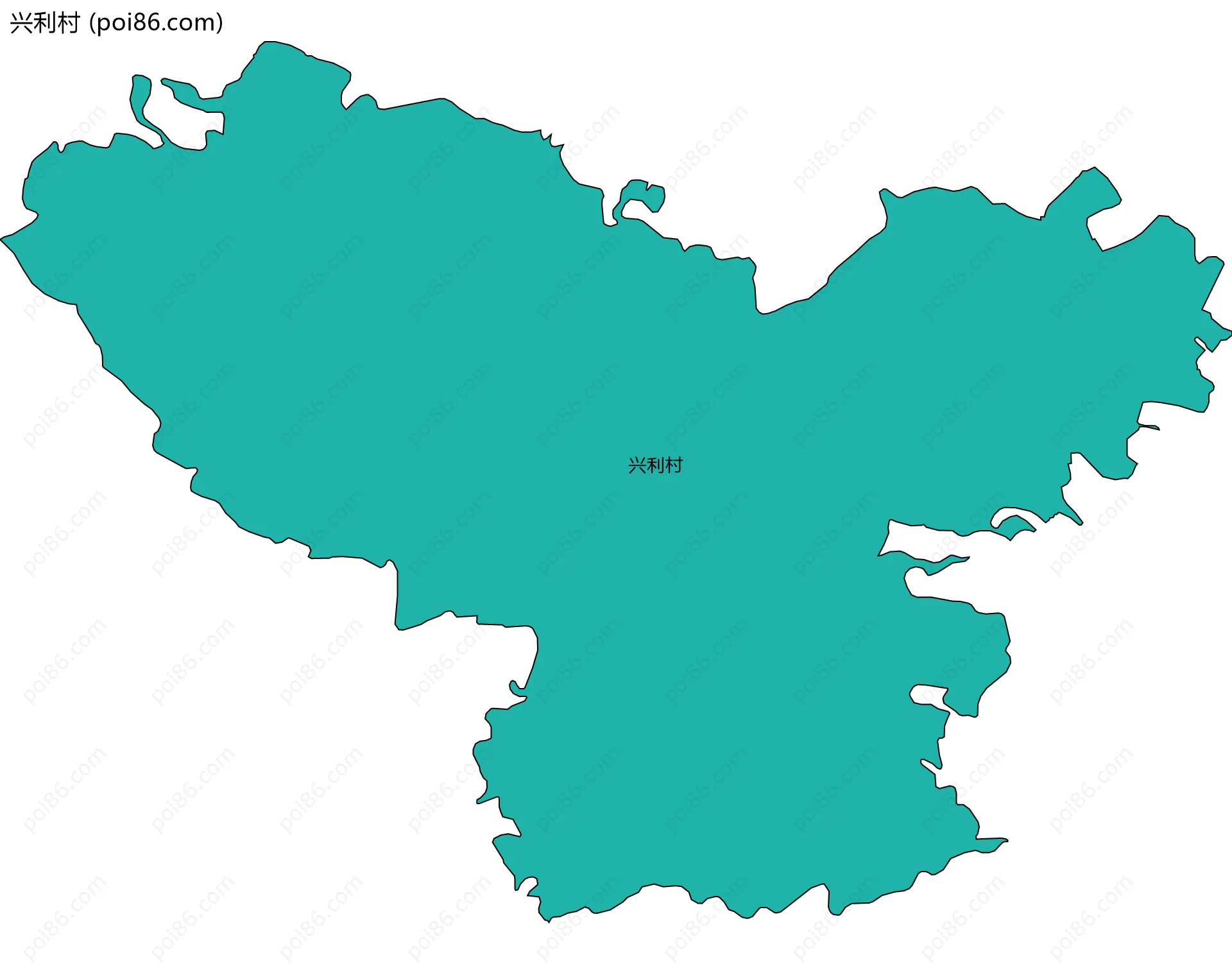 兴利村边界地图