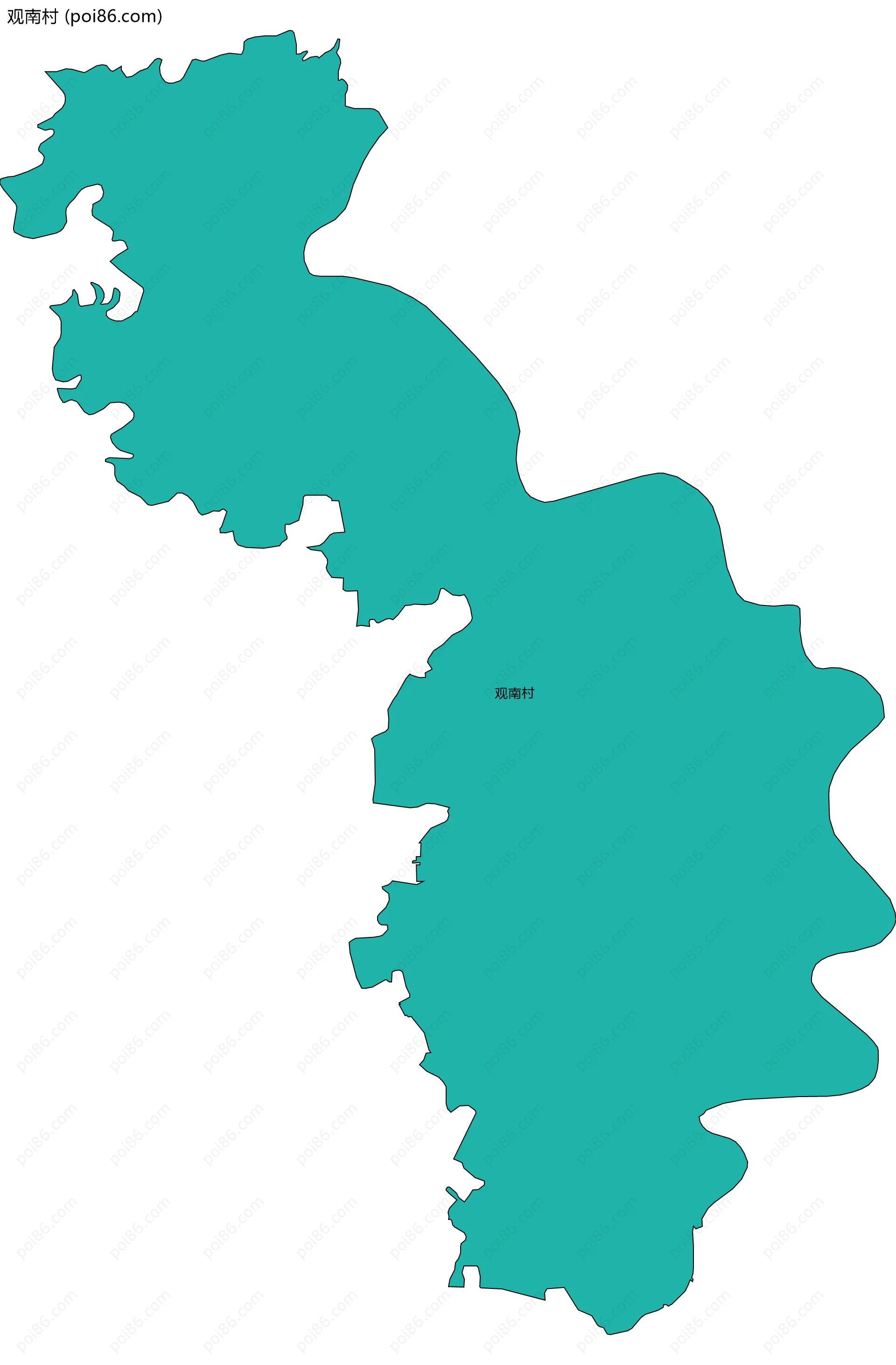 观南村边界地图