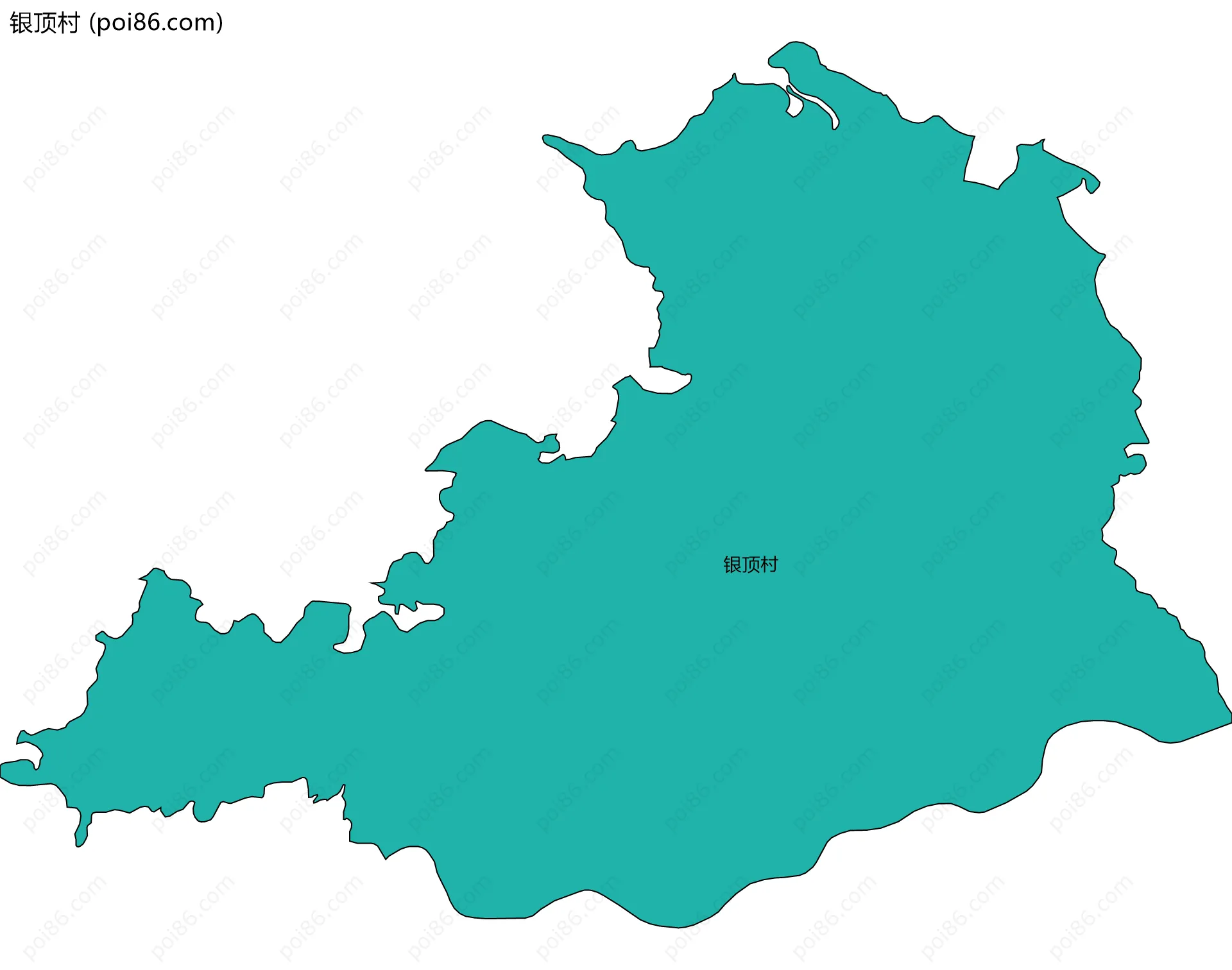 银顶村边界地图