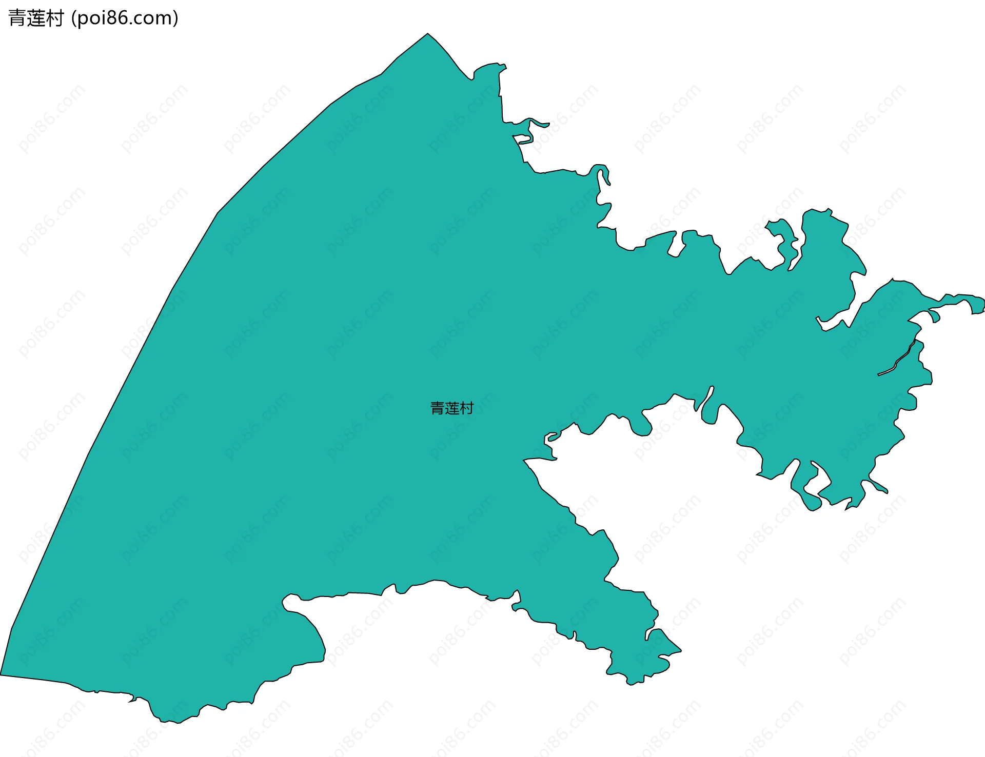 青莲村边界地图