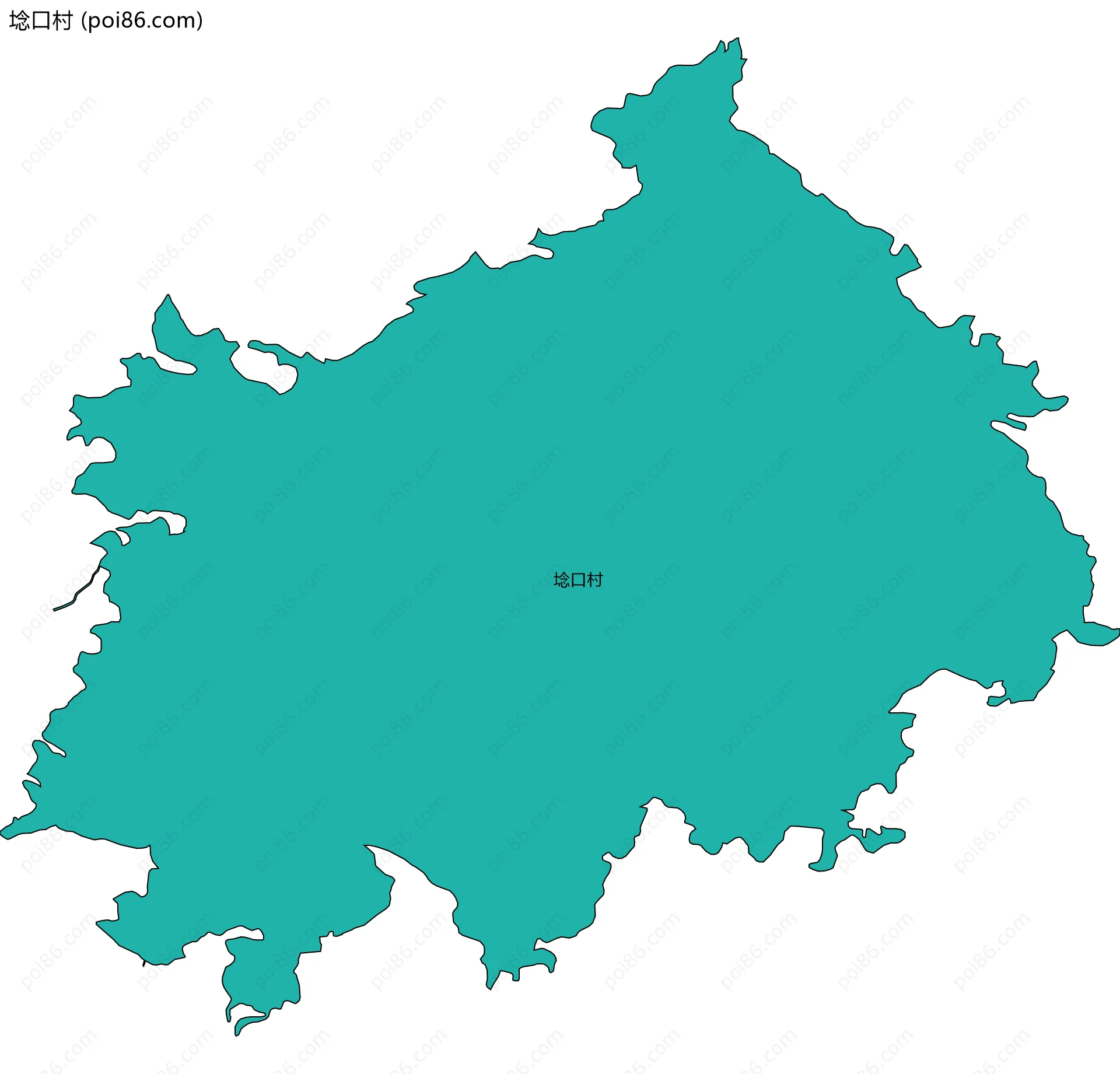 埝口村边界地图