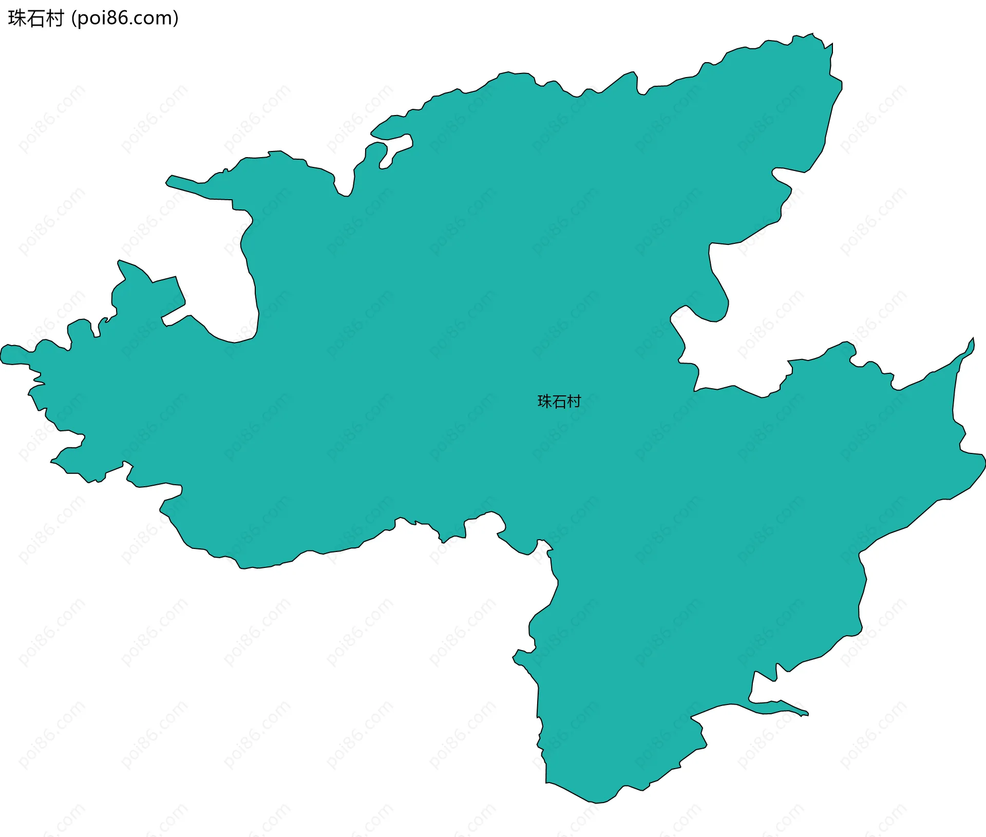 珠石村边界地图