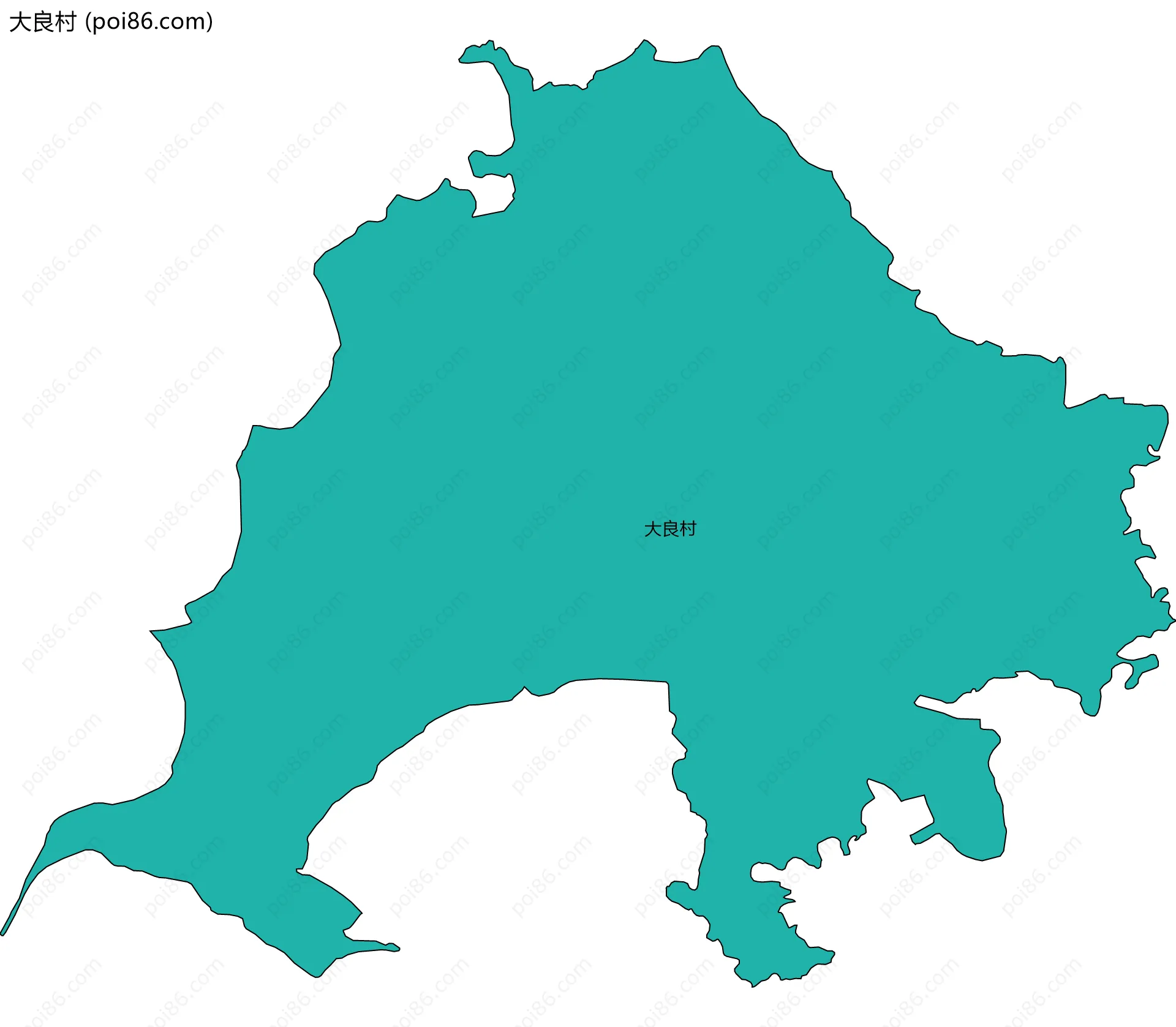 大良村边界地图