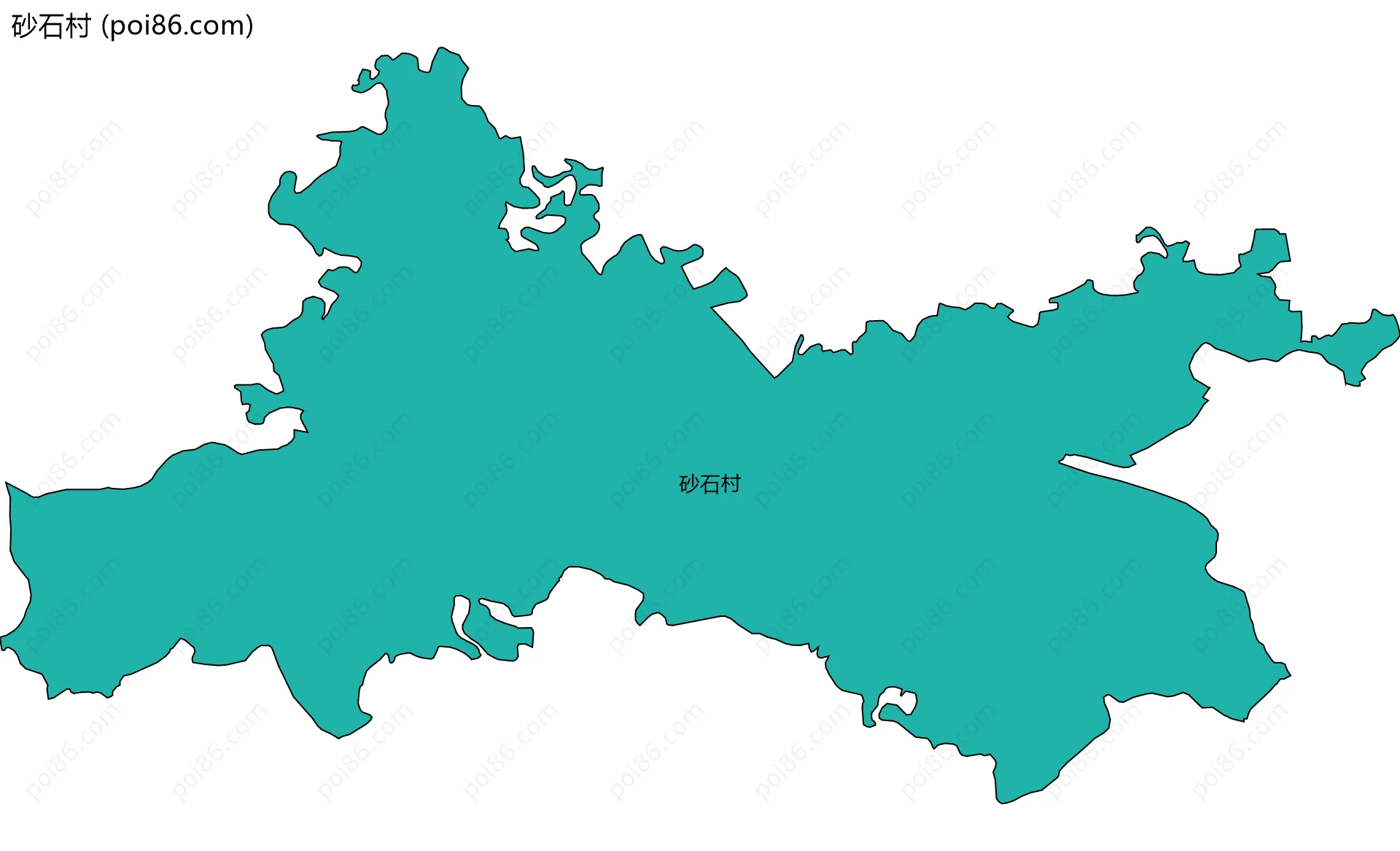 砂石村边界地图