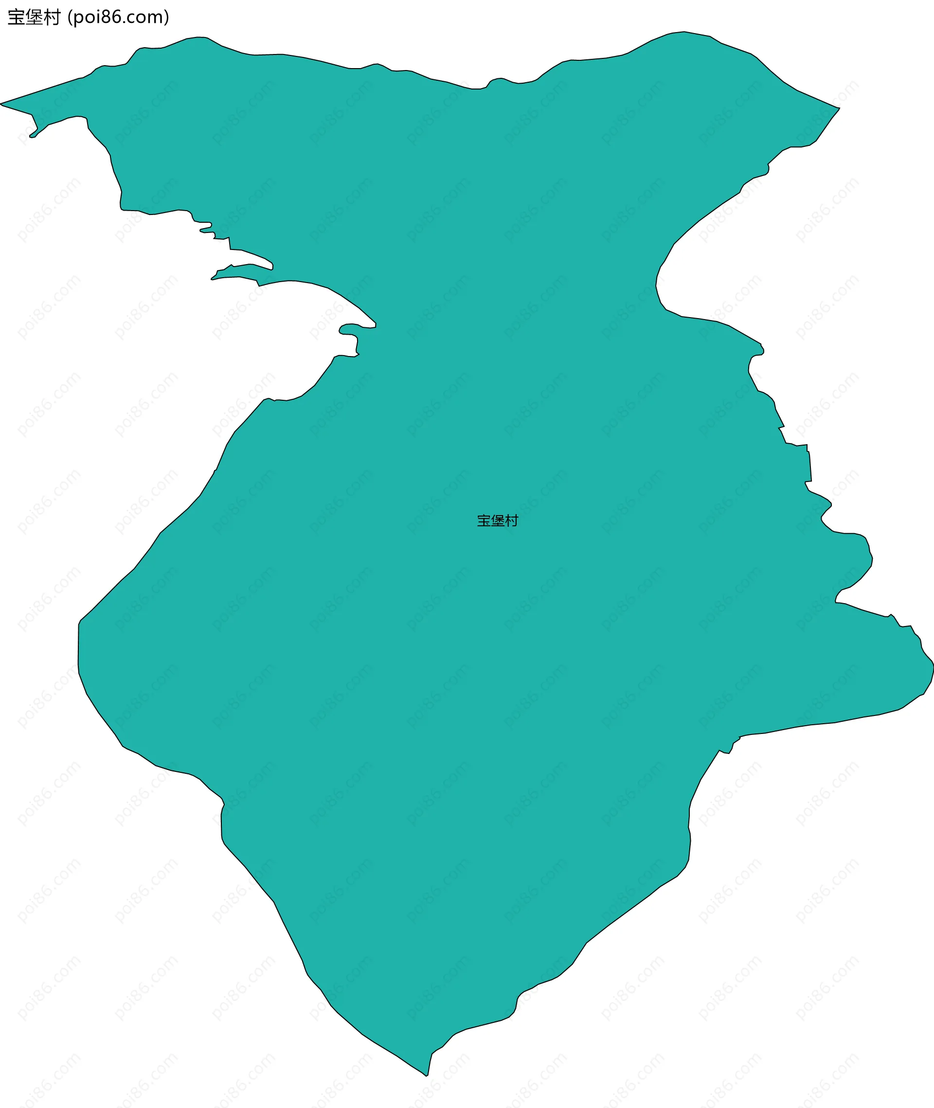 宝堡村边界地图