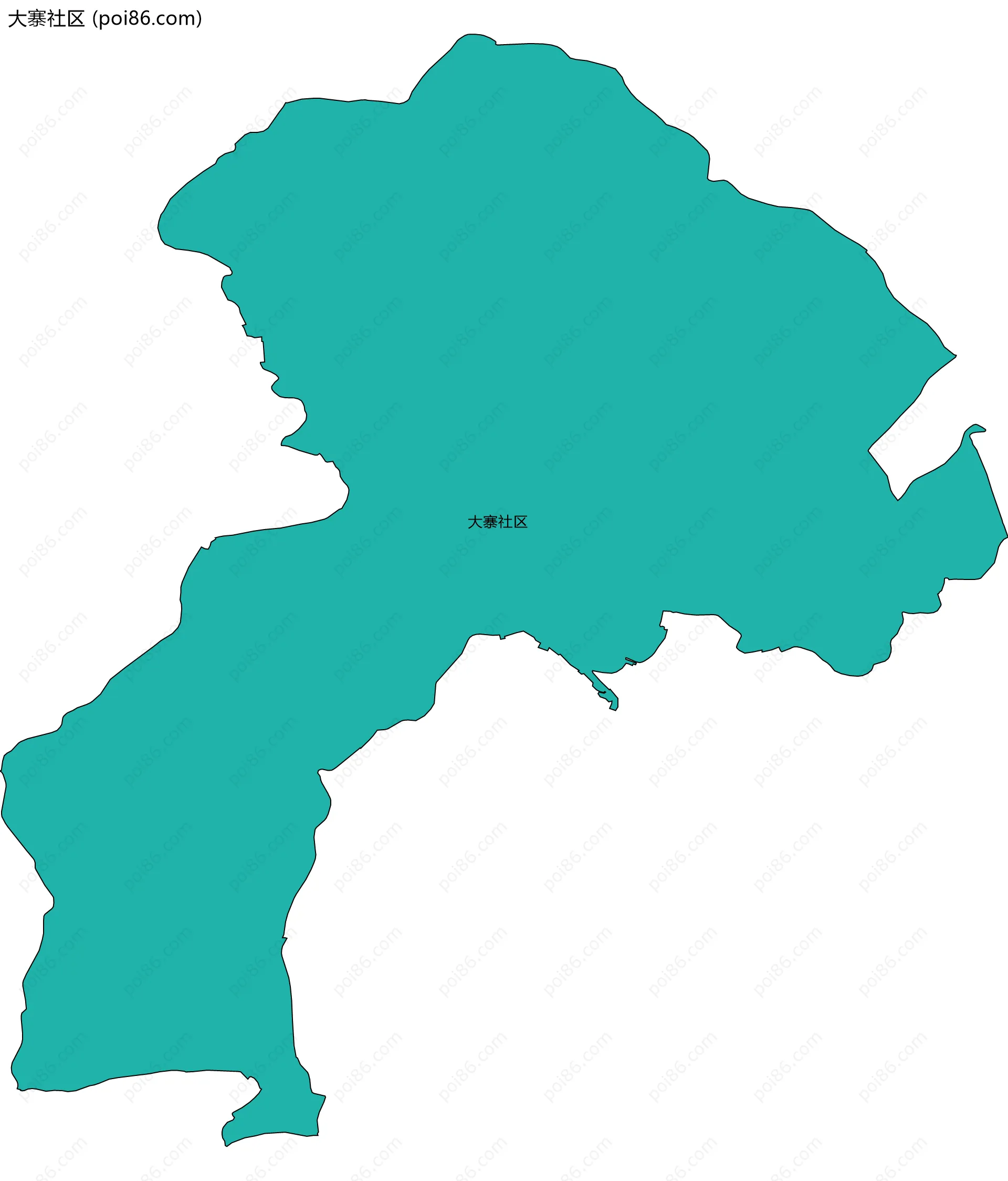 大寨社区边界地图