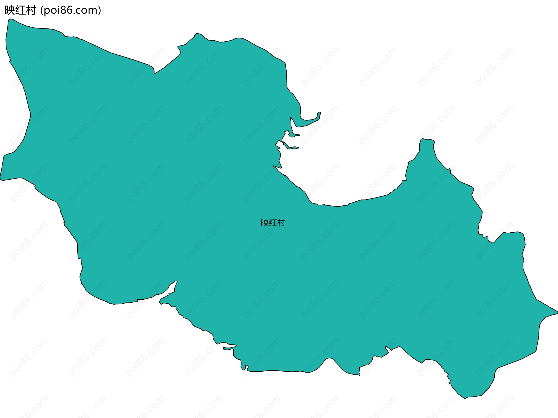 映红村边界地图