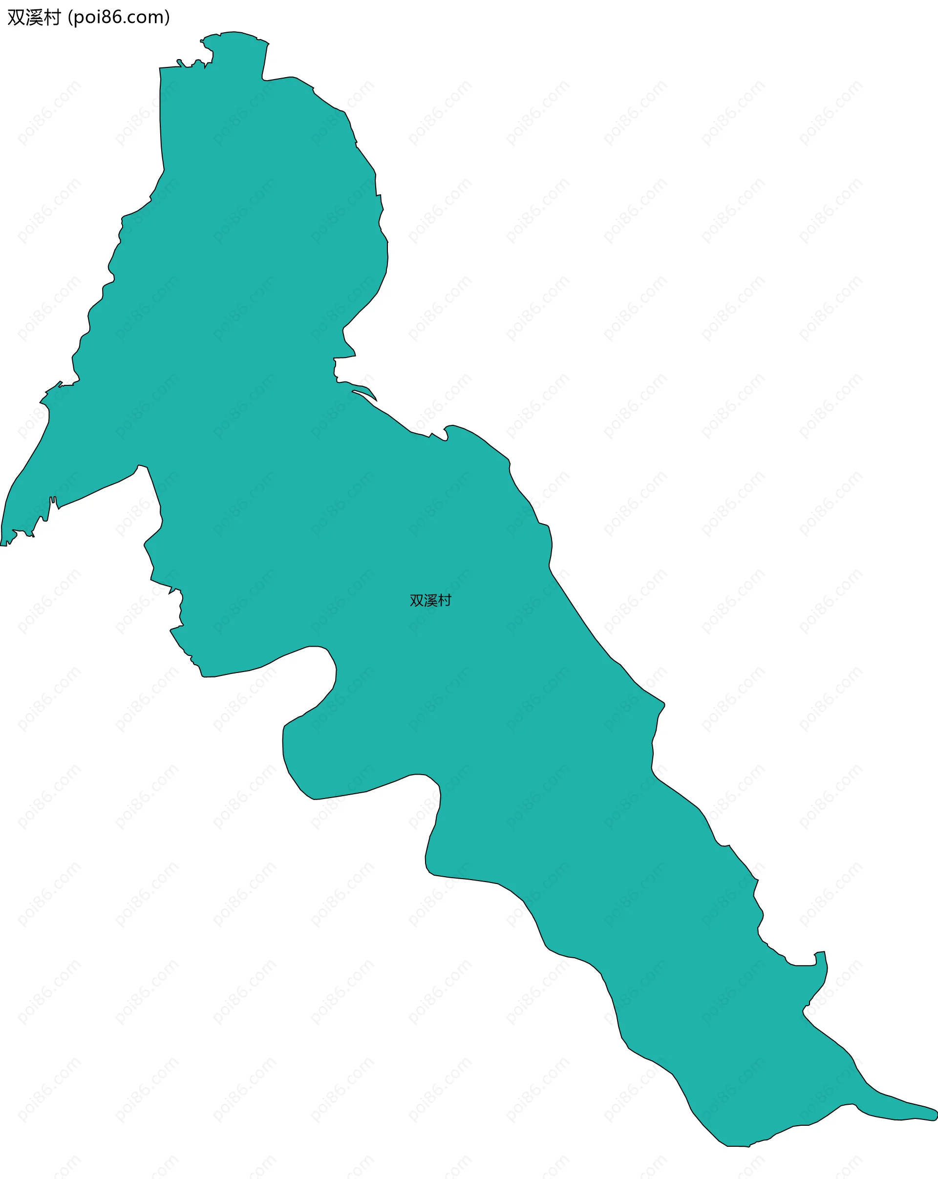 双溪村边界地图