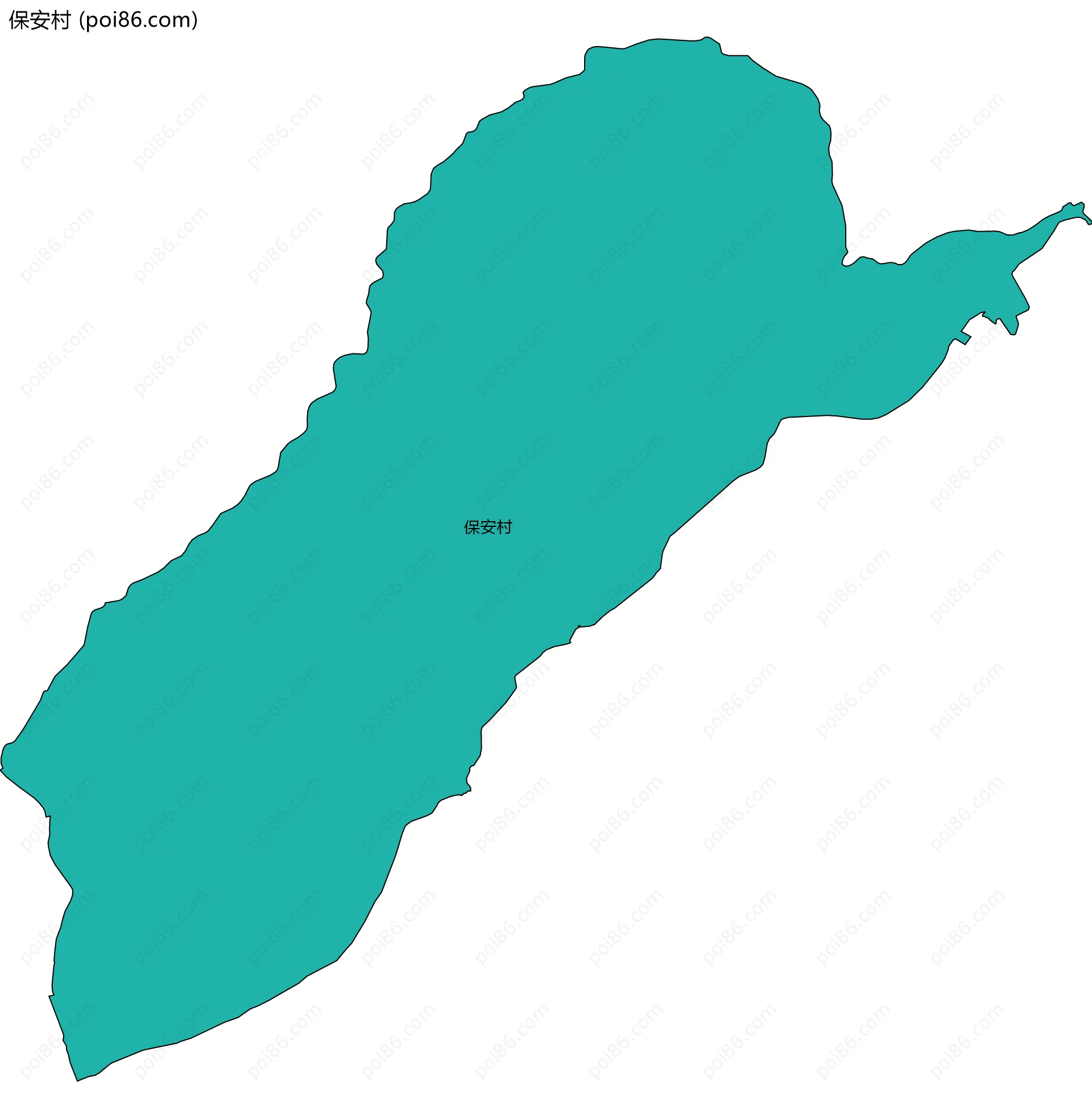 保安村边界地图