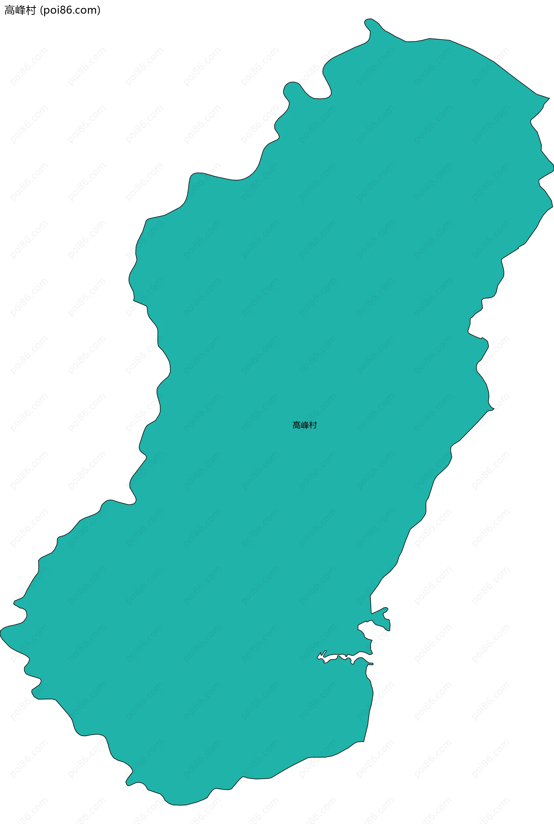 高峰村边界地图