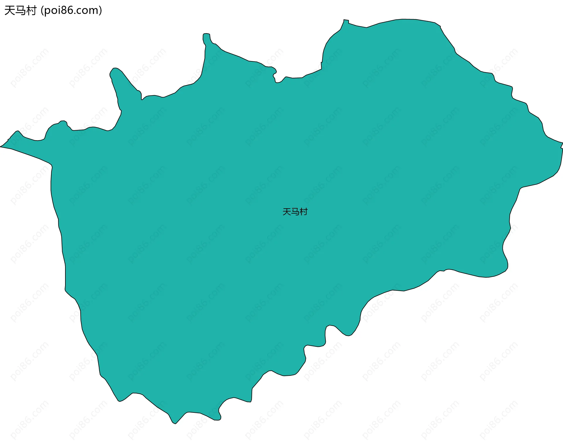 天马村边界地图