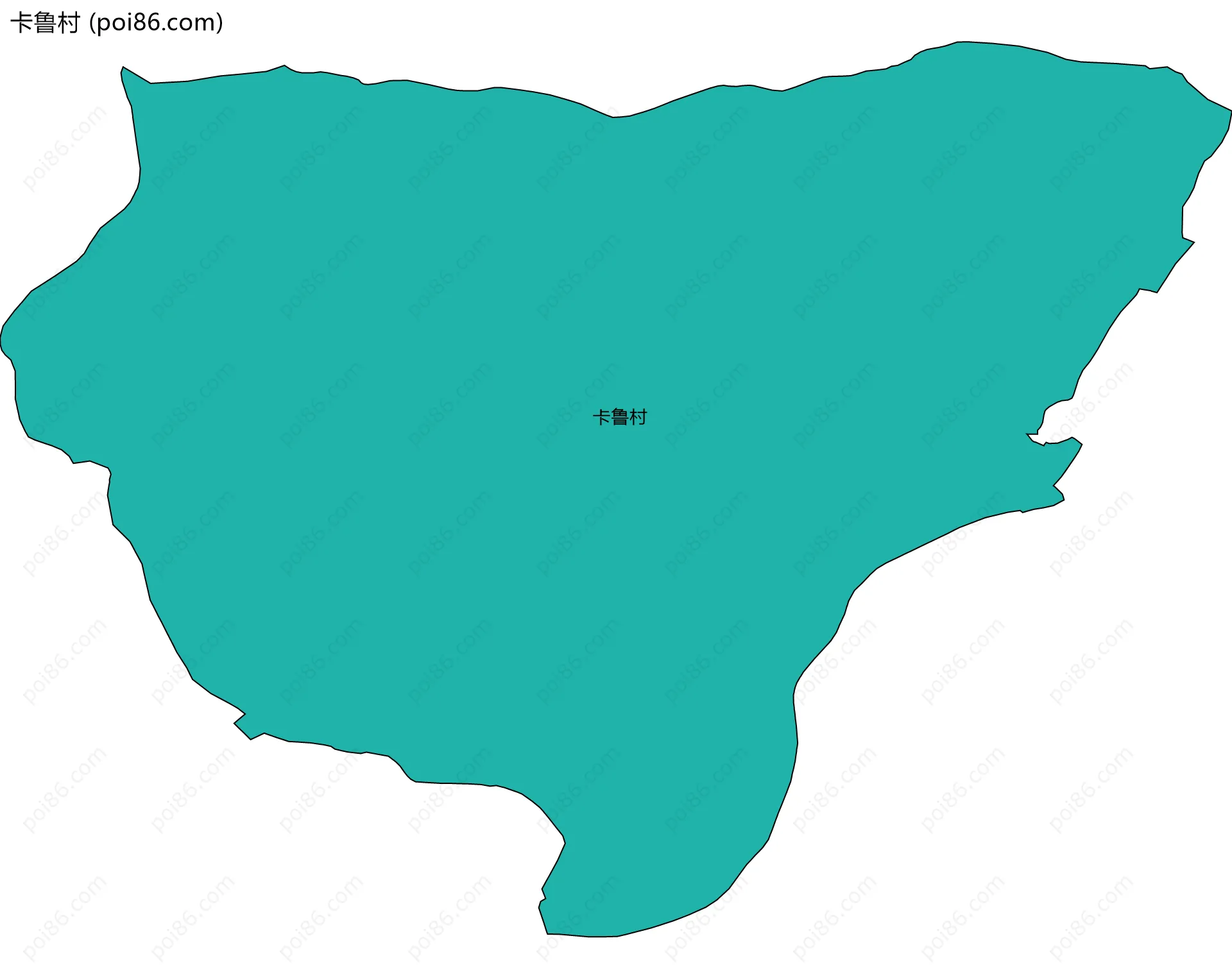 卡鲁村边界地图