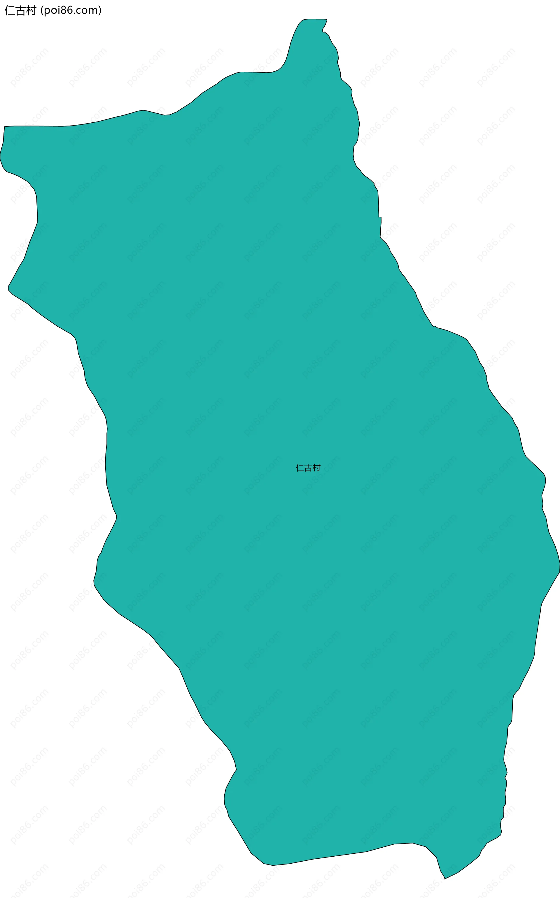 仁古村边界地图