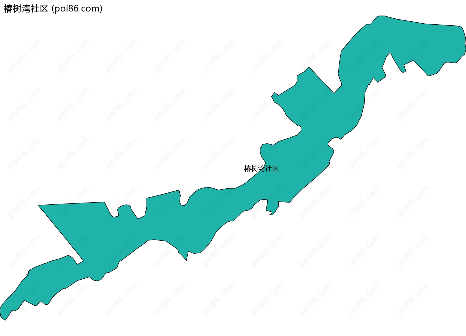 椿树湾社区边界地图