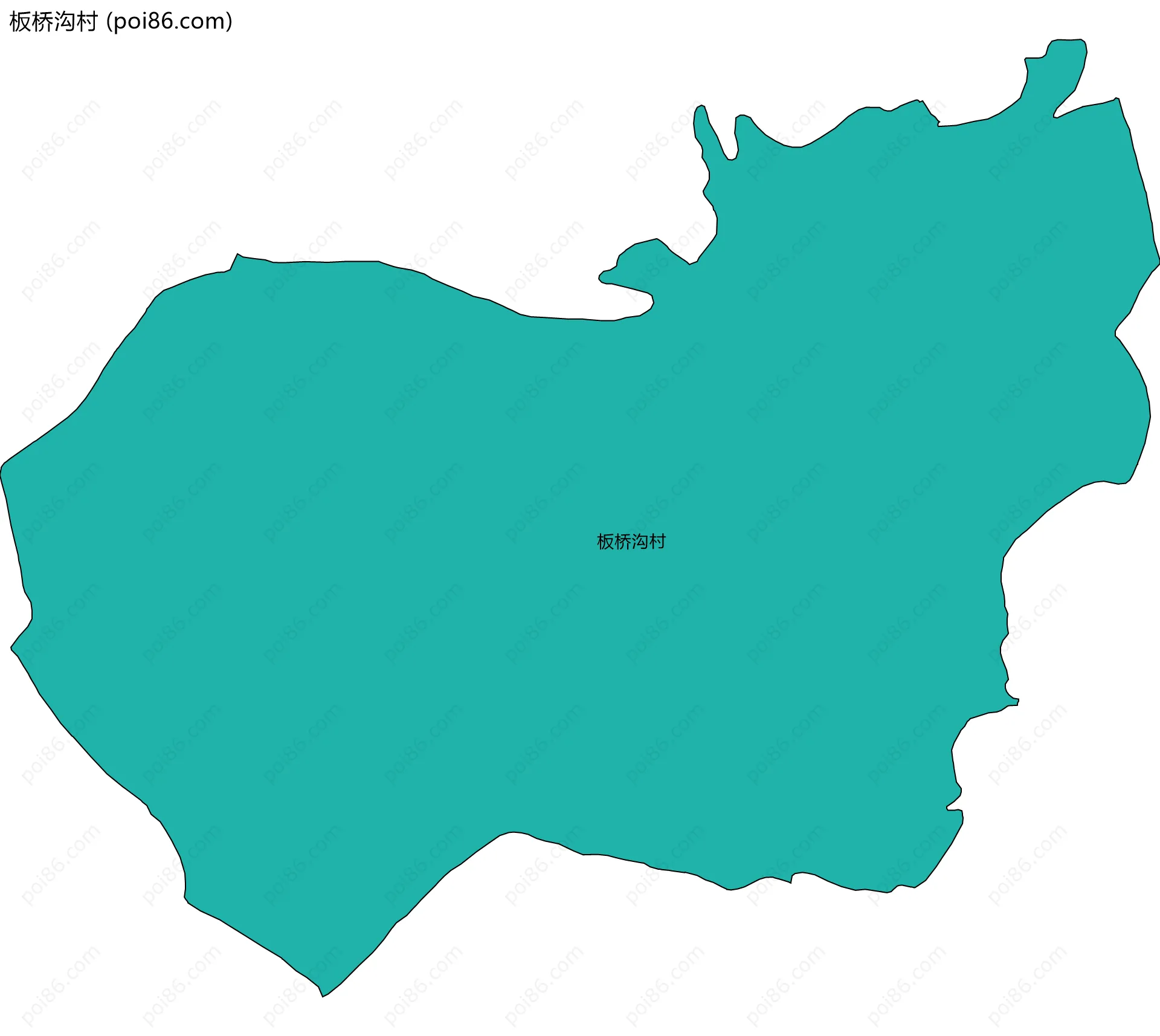 板桥沟村边界地图