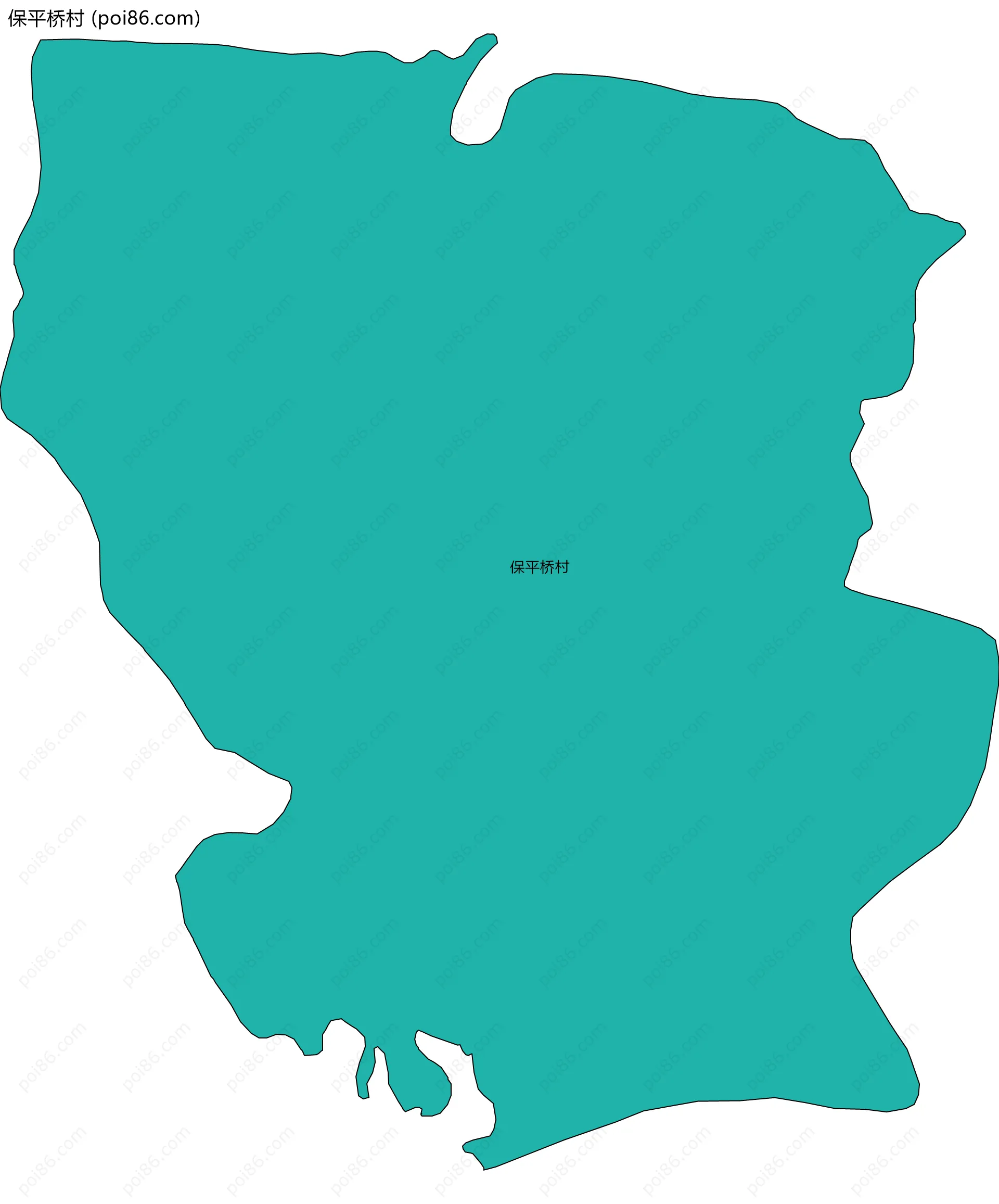 保平桥村边界地图