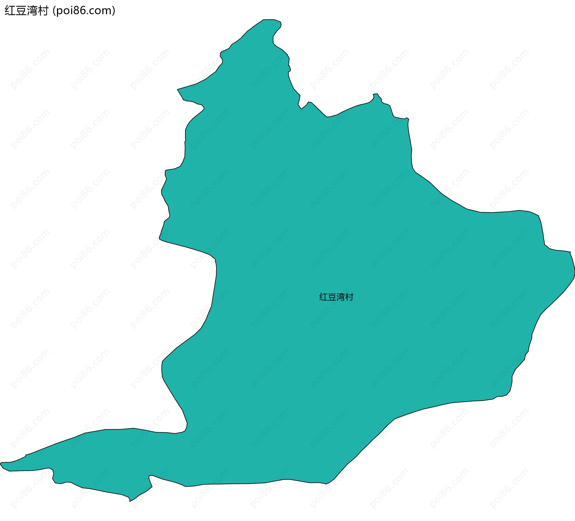 红豆湾村边界地图