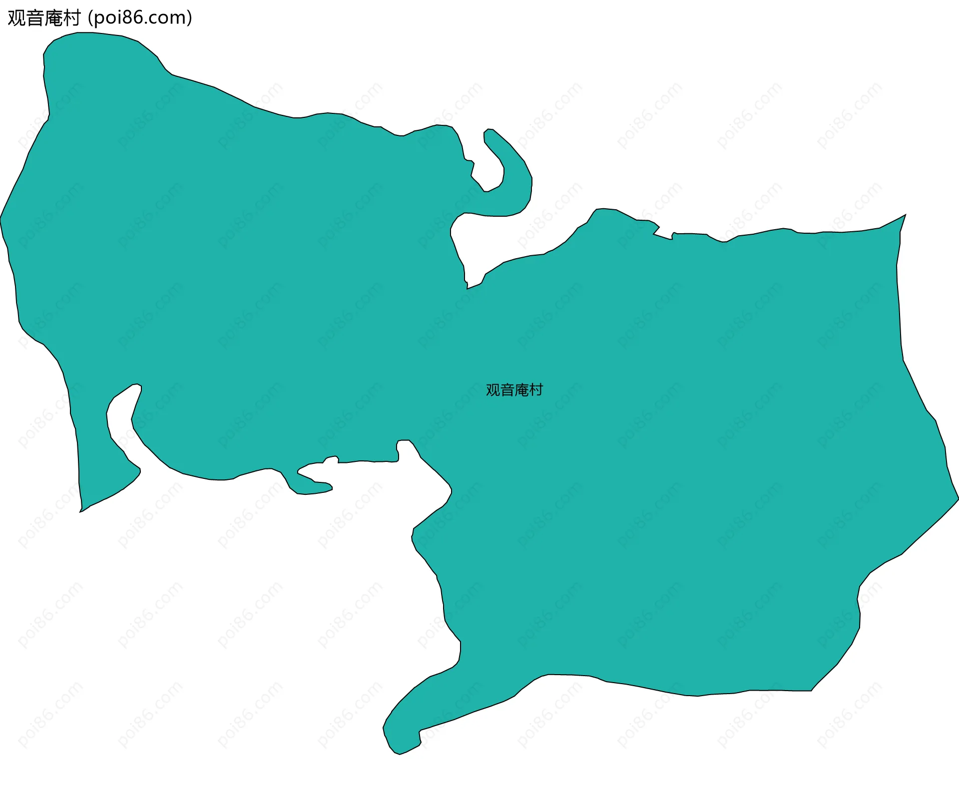 观音庵村边界地图