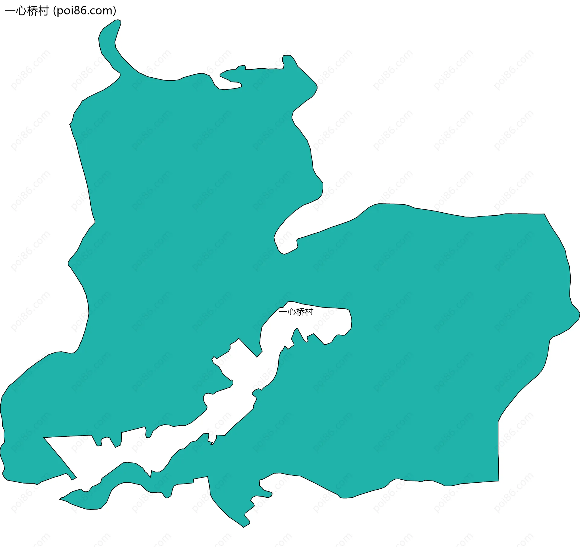 一心桥村边界地图