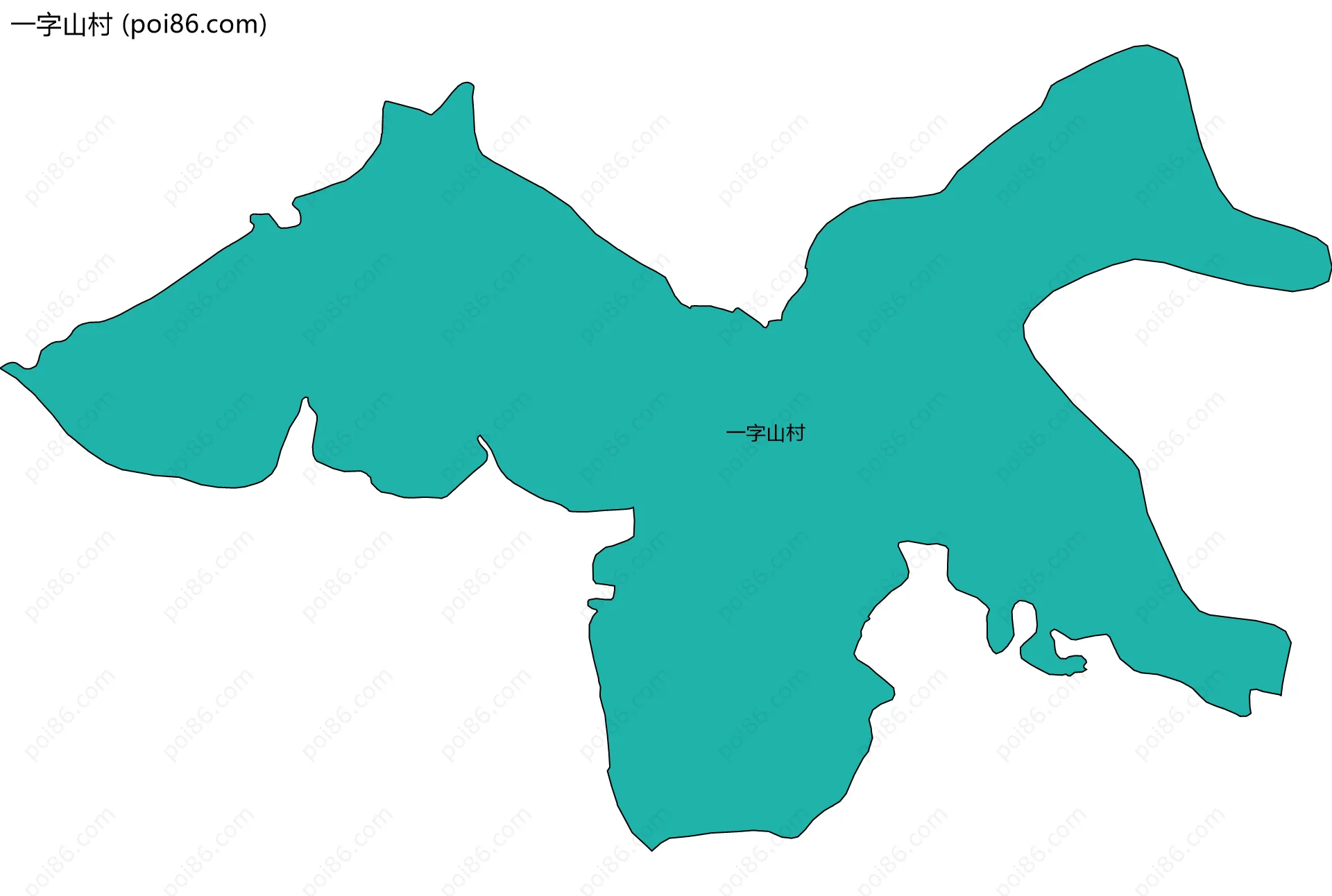 一字山村边界地图