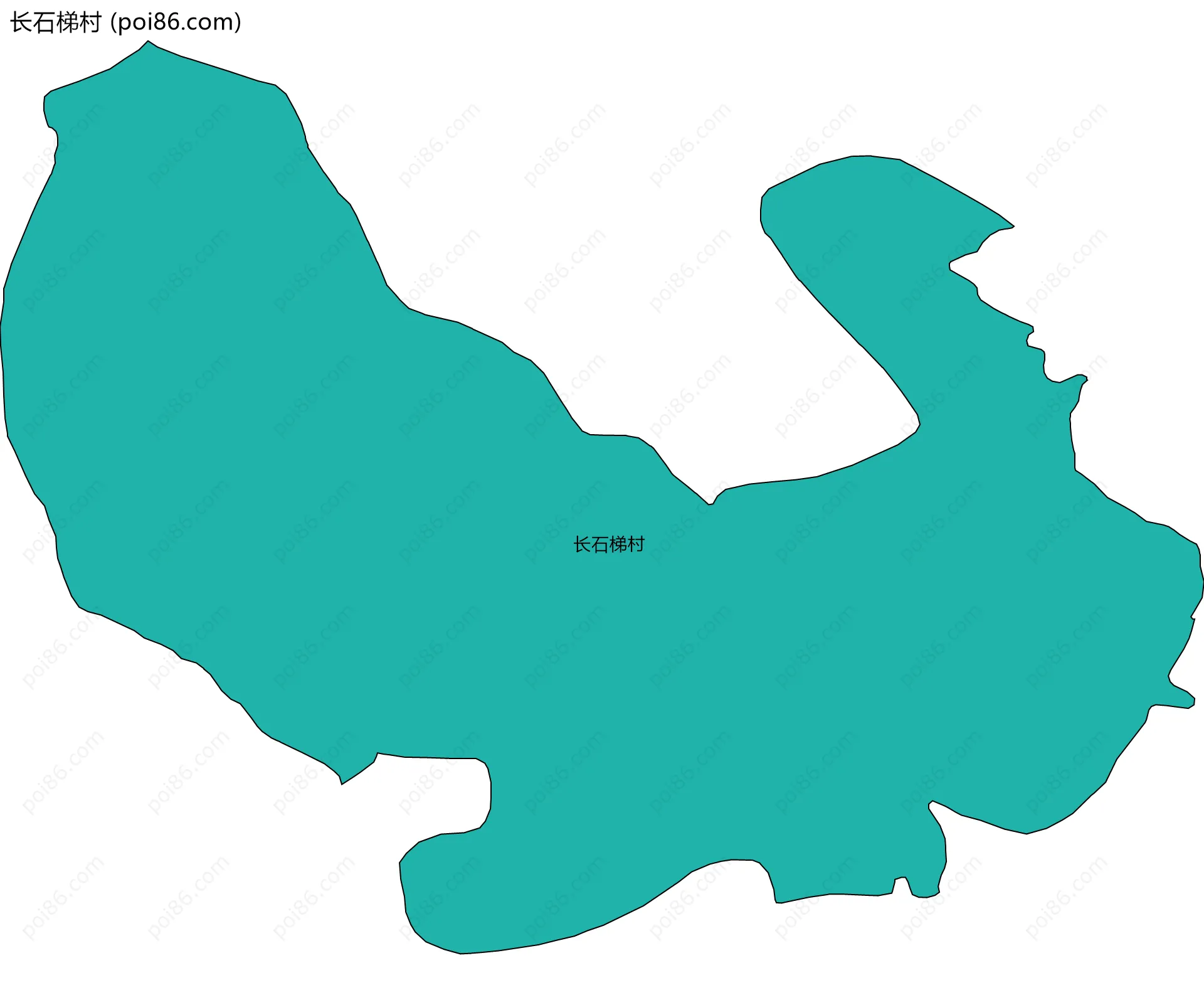 长石梯村边界地图