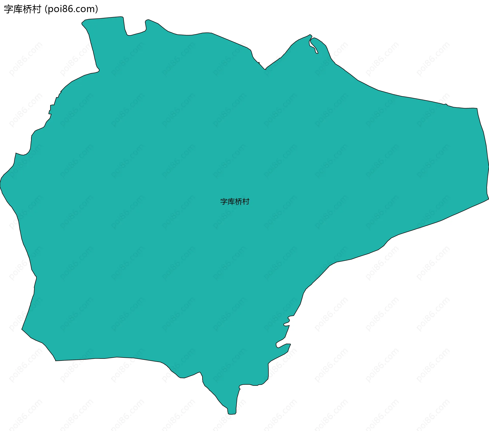 字库桥村边界地图