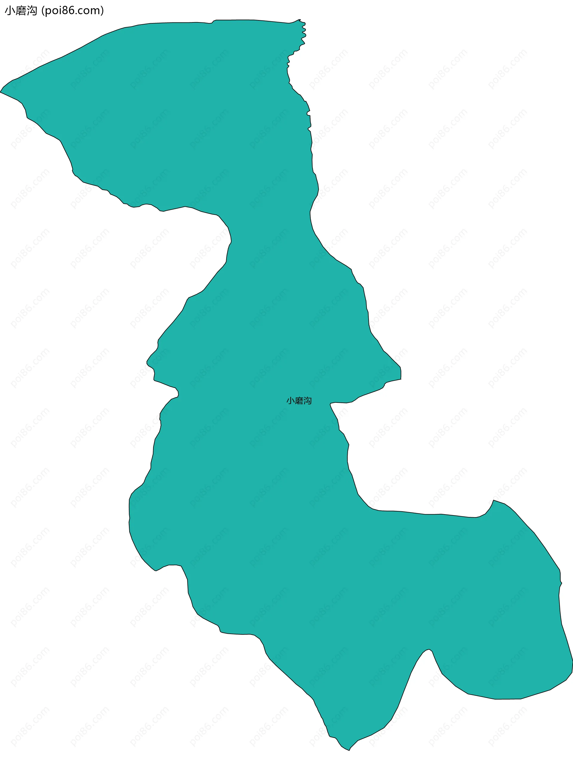 小磨沟边界地图