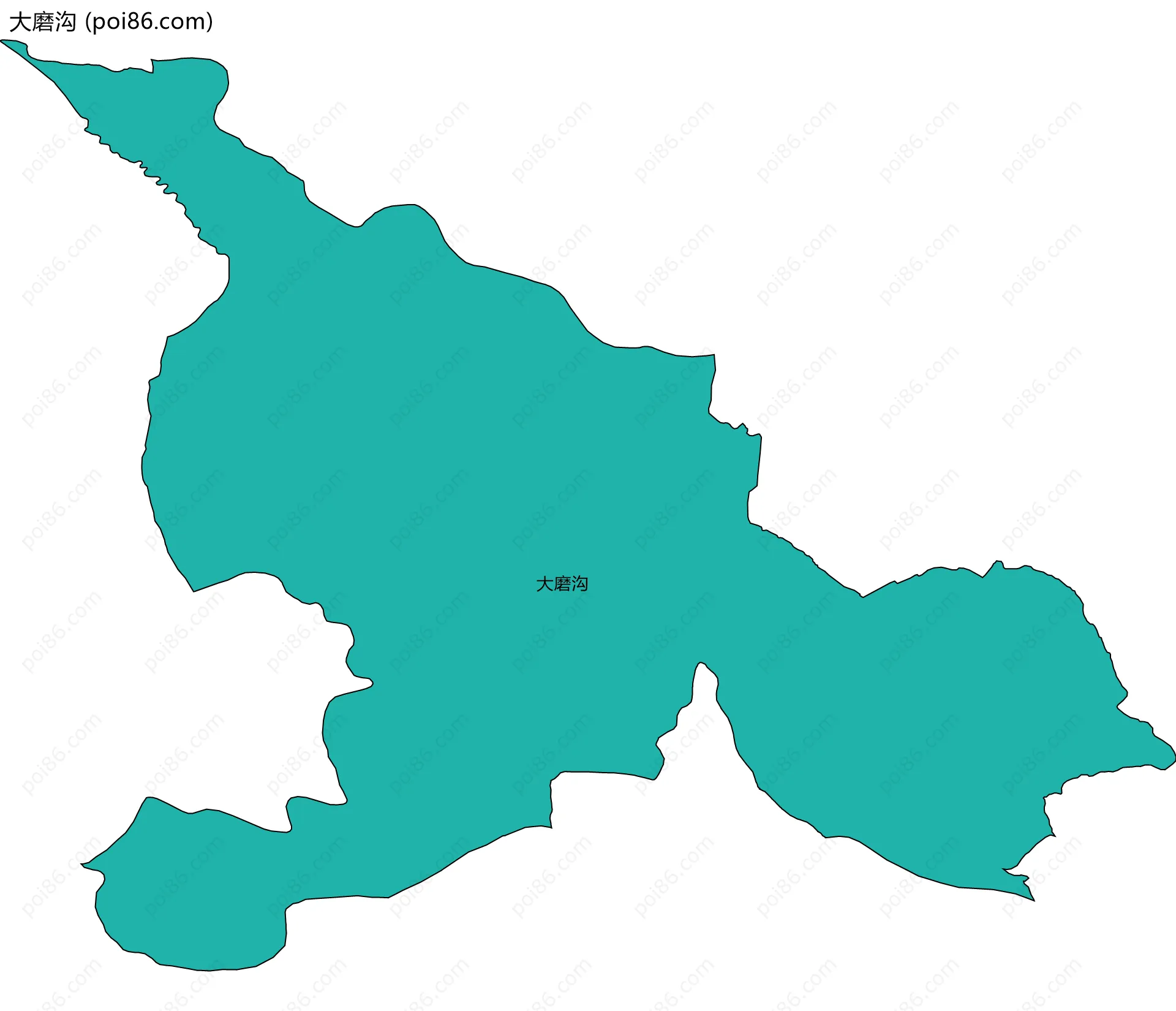大磨沟边界地图