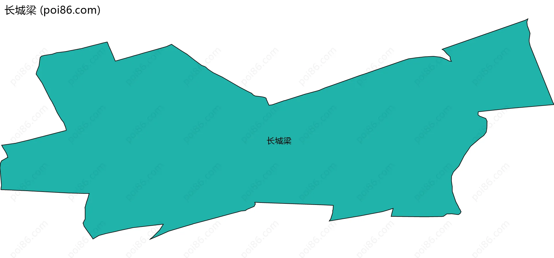 长城梁边界地图