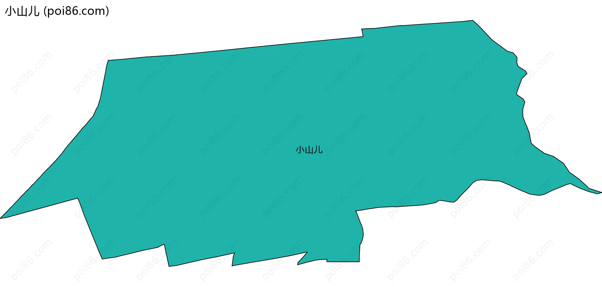 小山儿边界地图