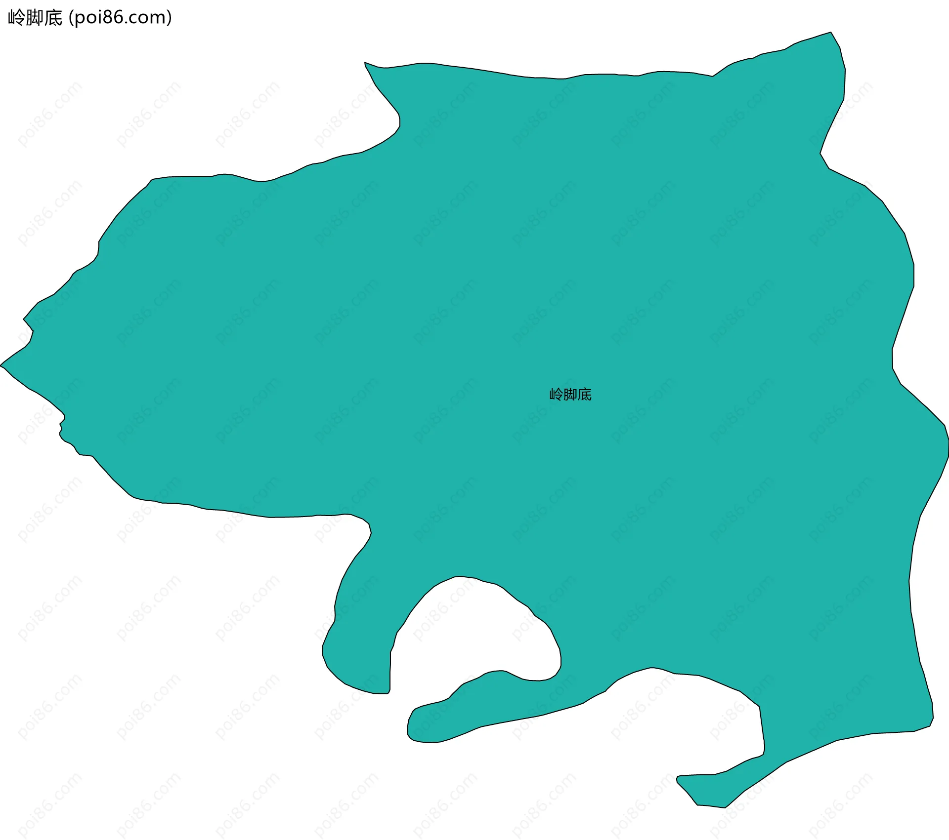 岭脚底边界地图