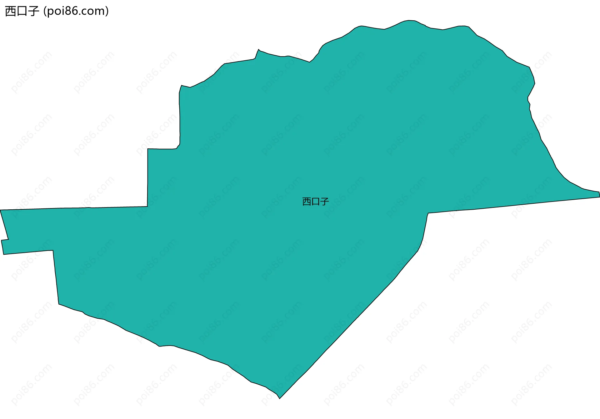 西口子边界地图