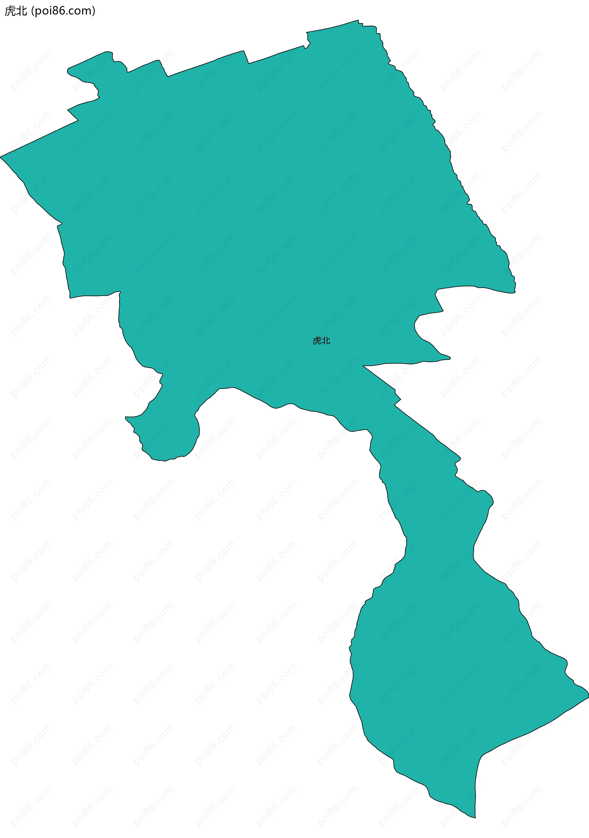 虎北边界地图