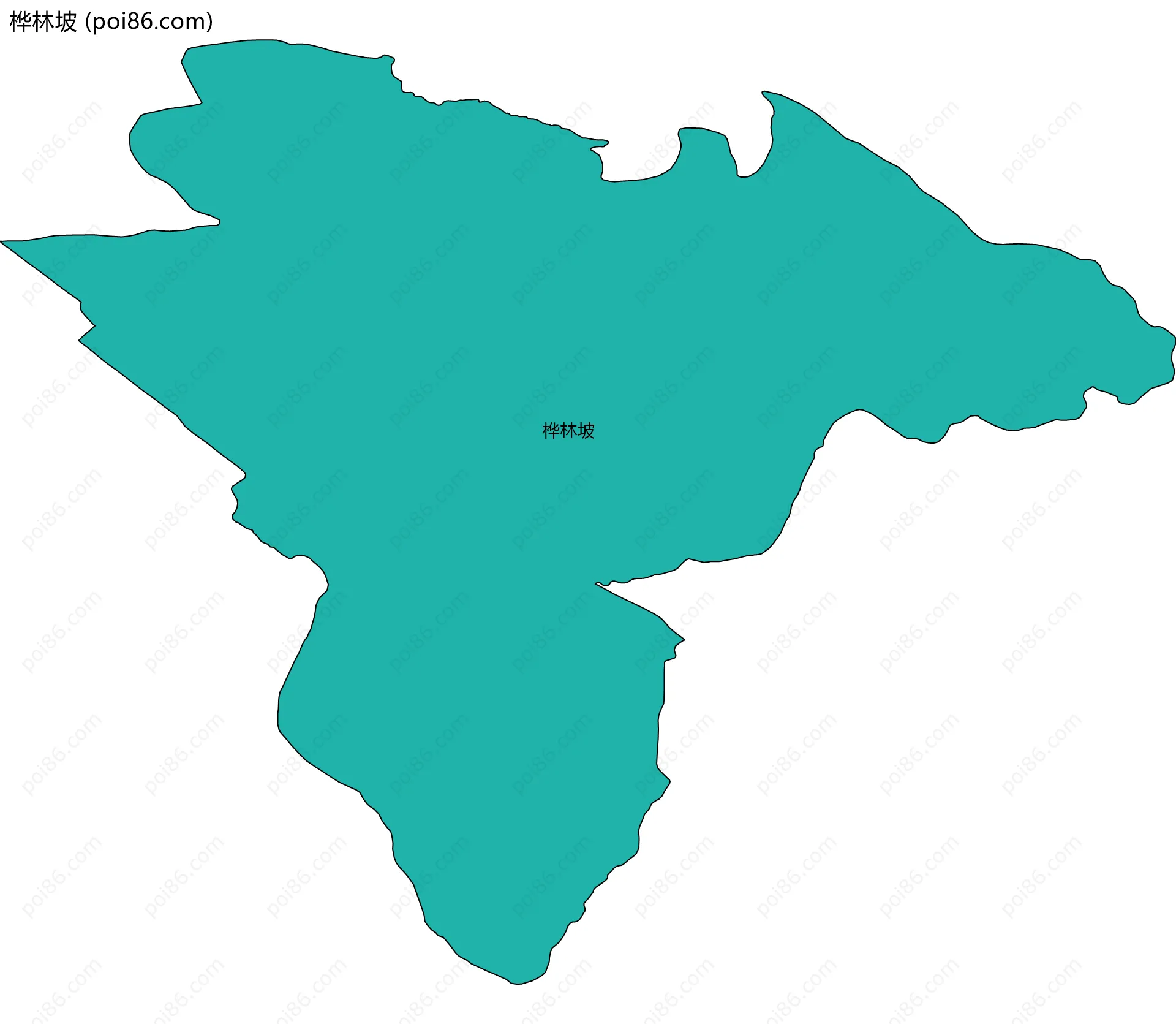 桦林坡边界地图