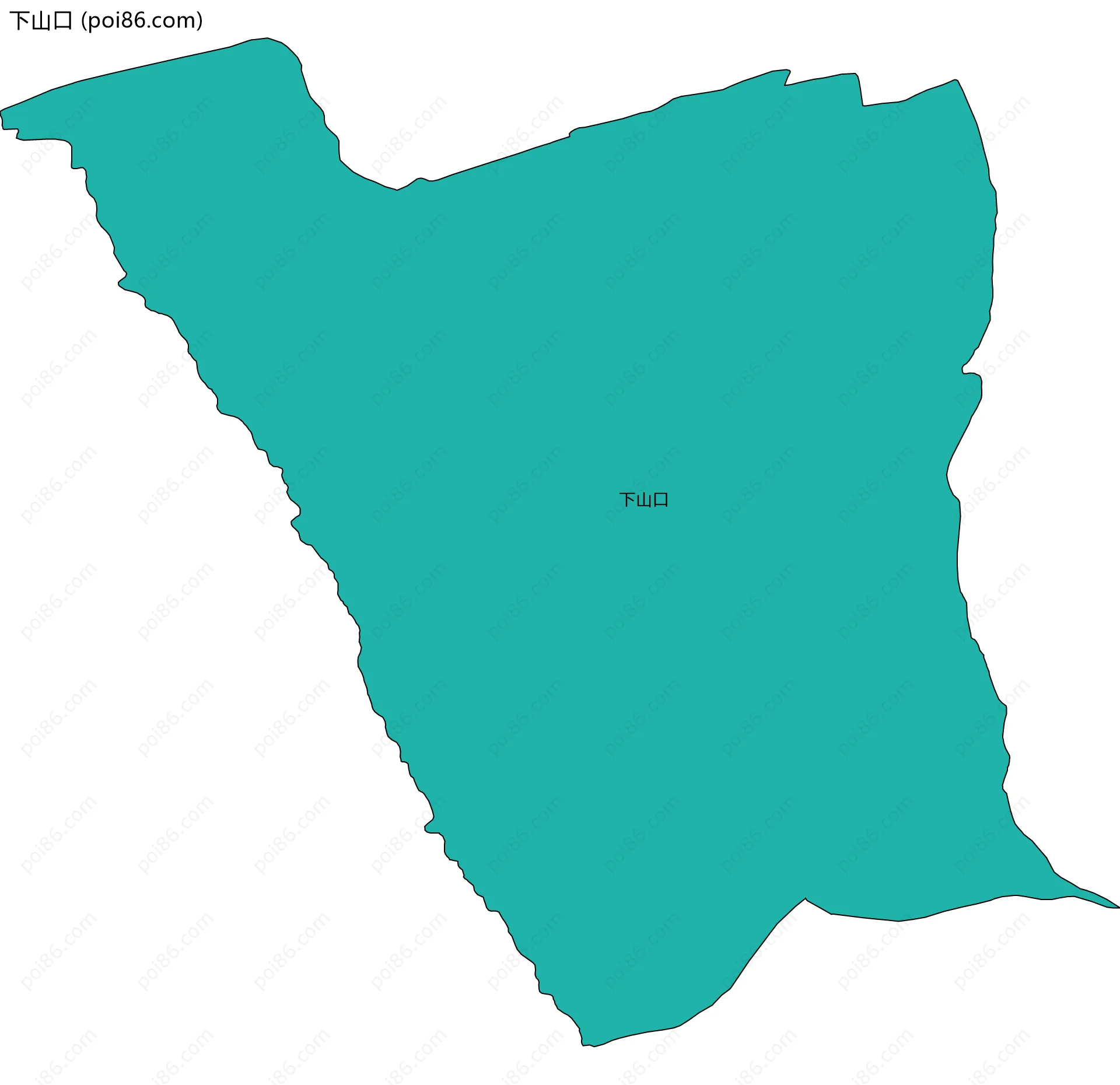 下山口边界地图