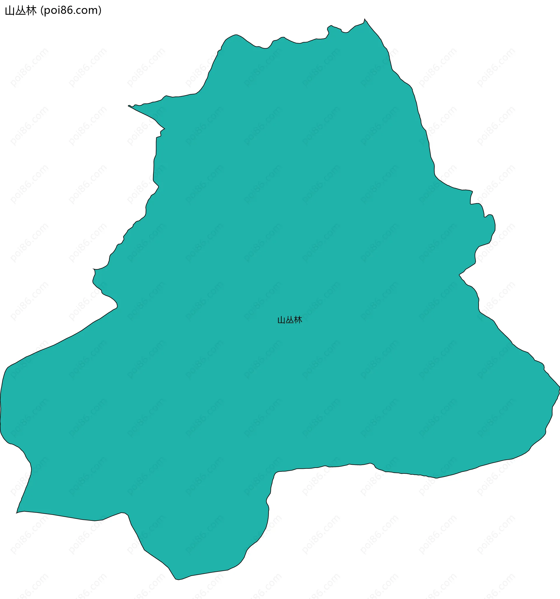 山丛林边界地图