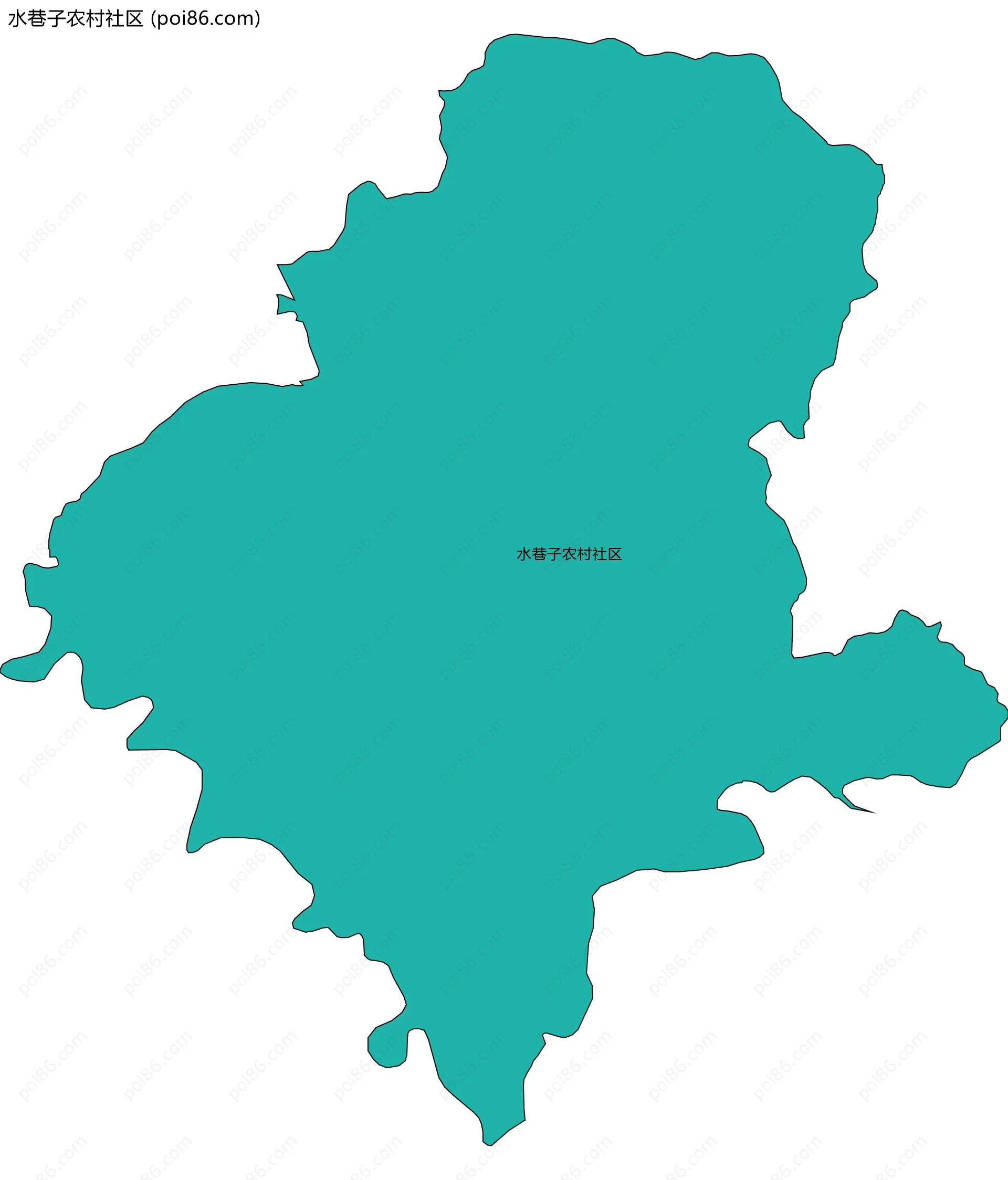 水巷子农村社区边界地图