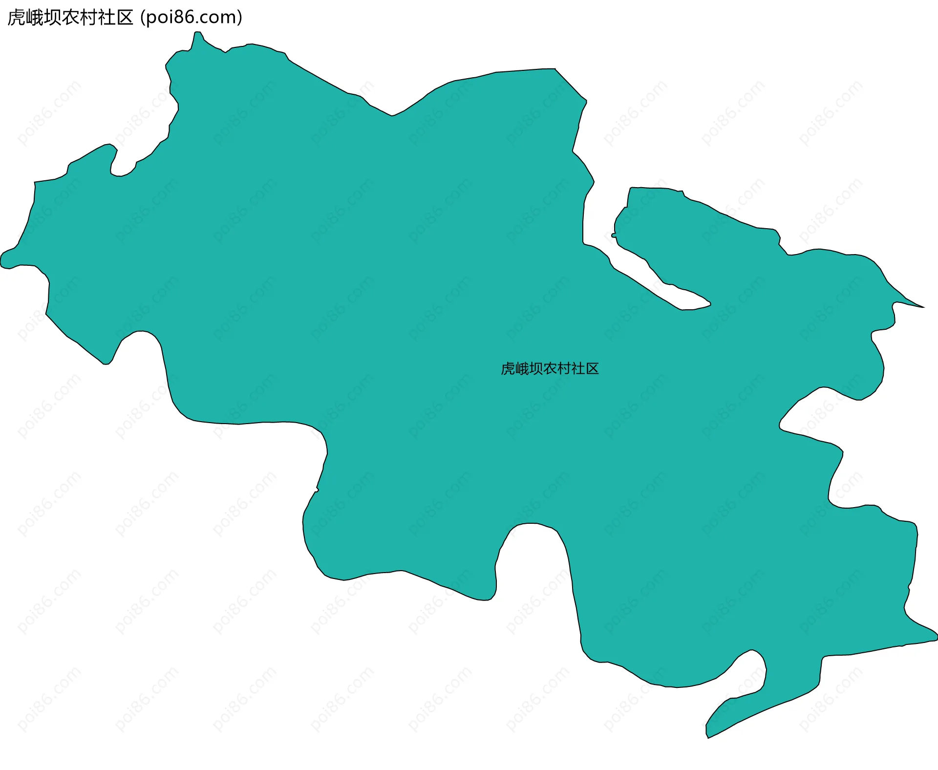 虎峨坝农村社区边界地图