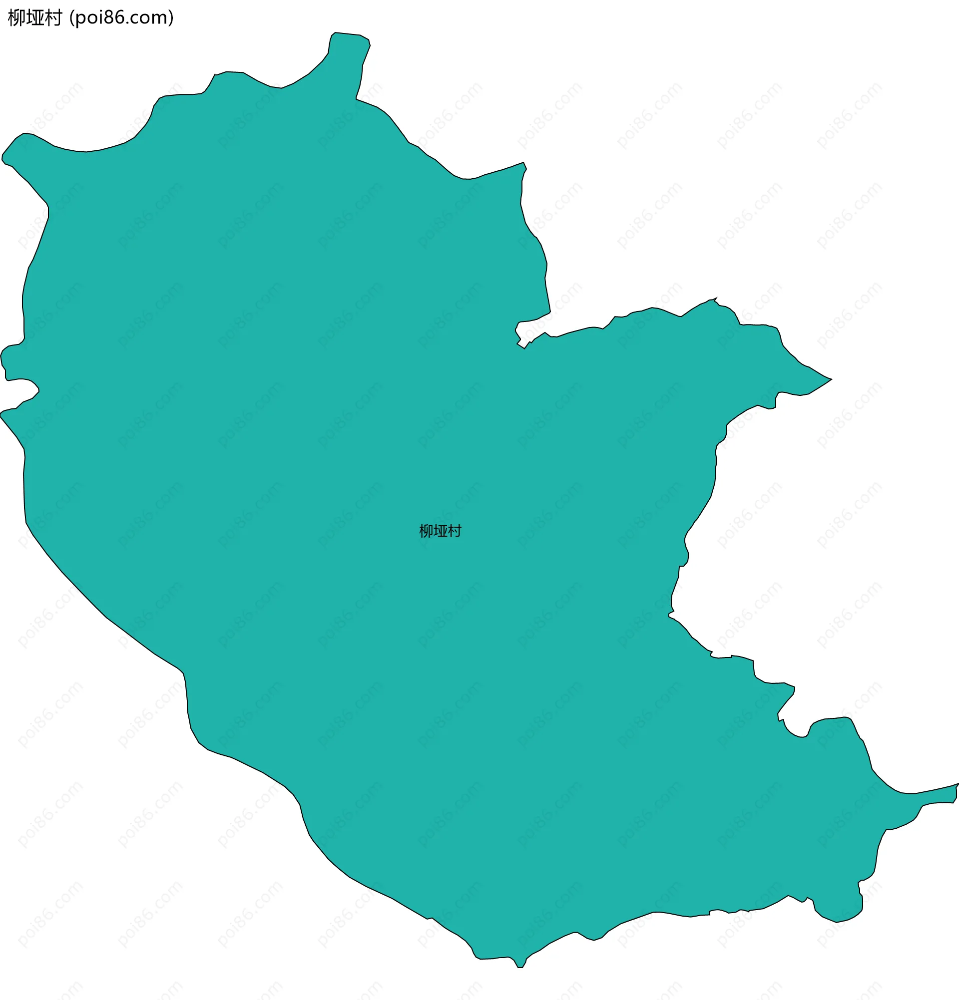 柳垭村边界地图