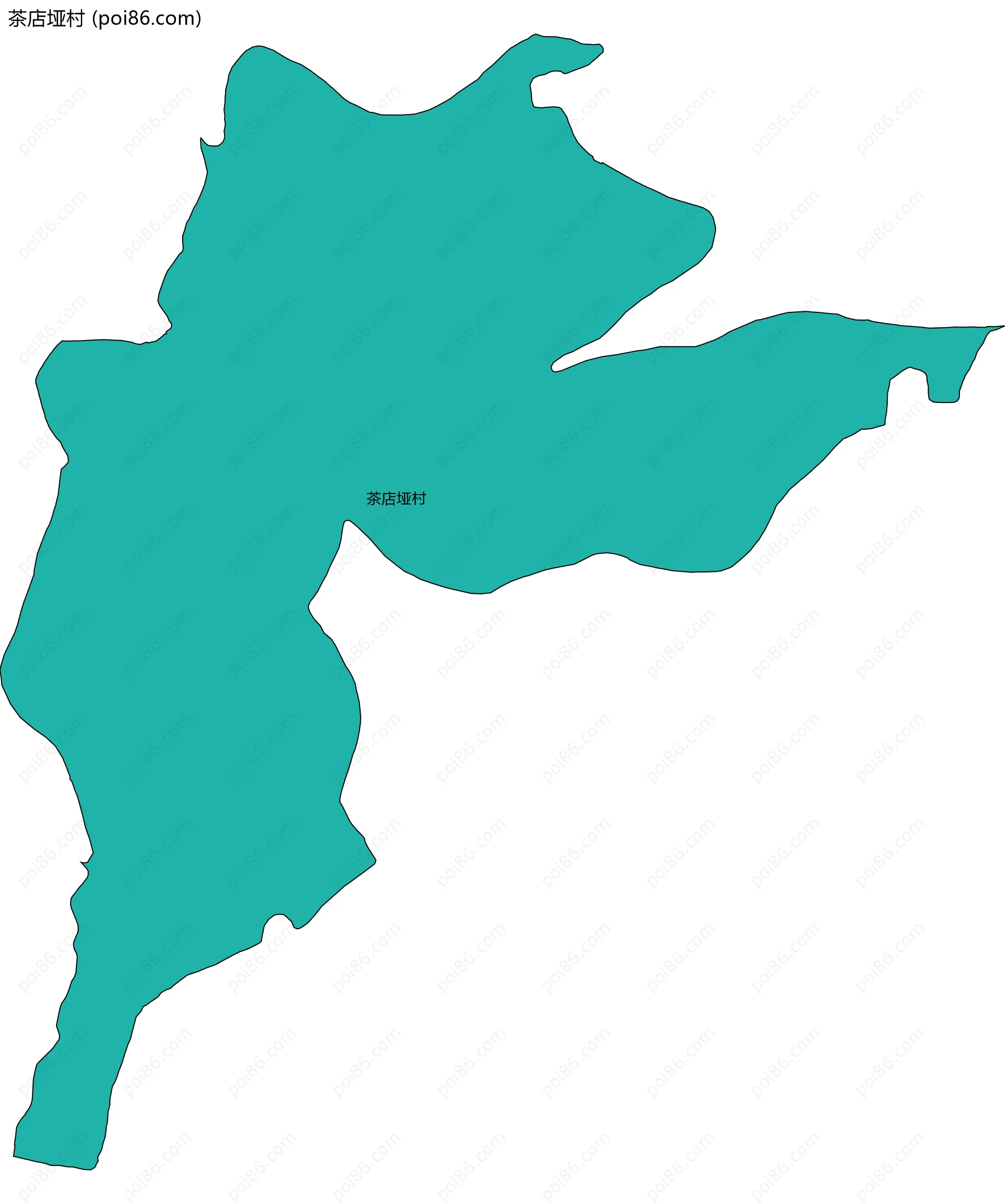 茶店垭村边界地图
