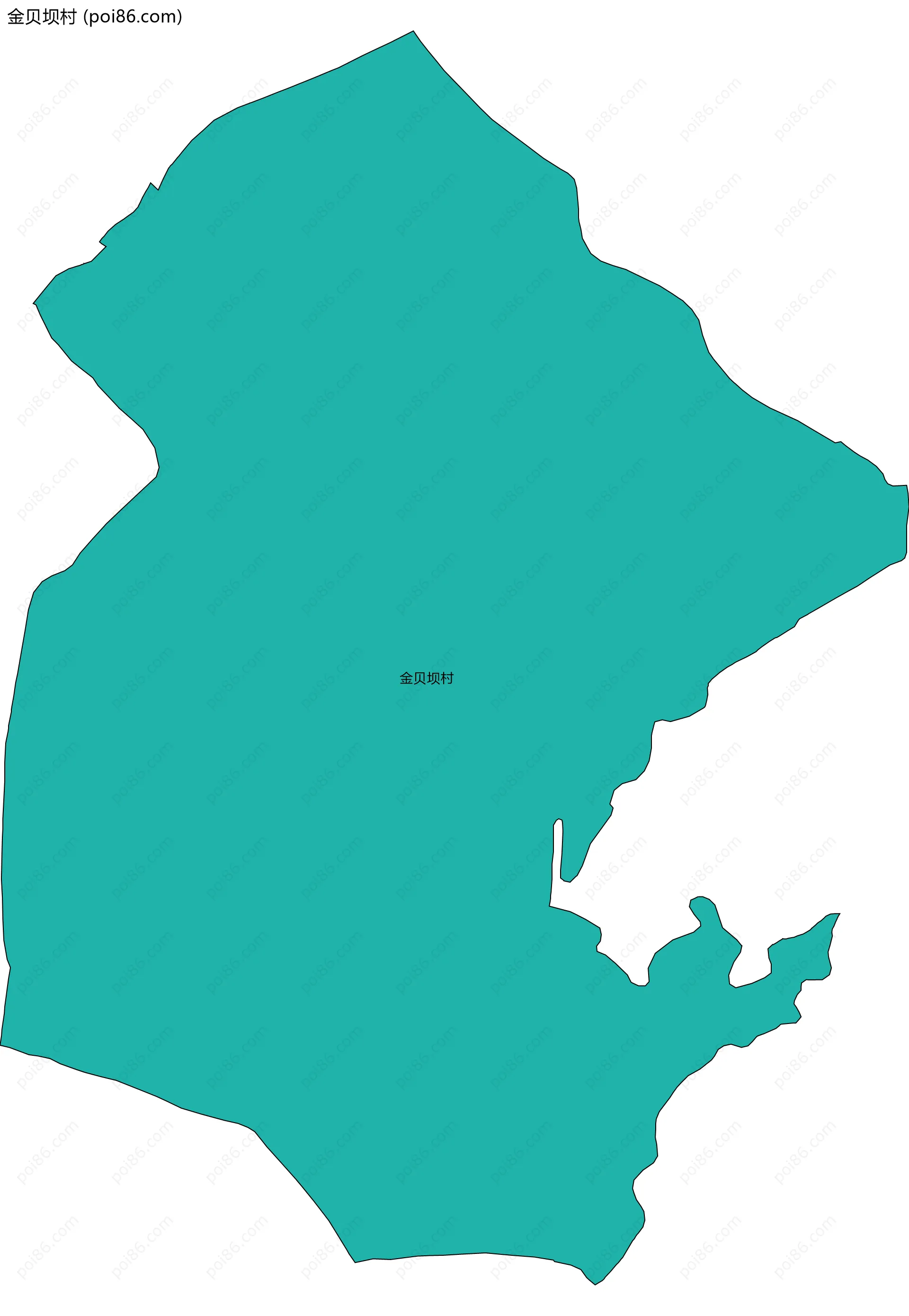 金贝坝村边界地图