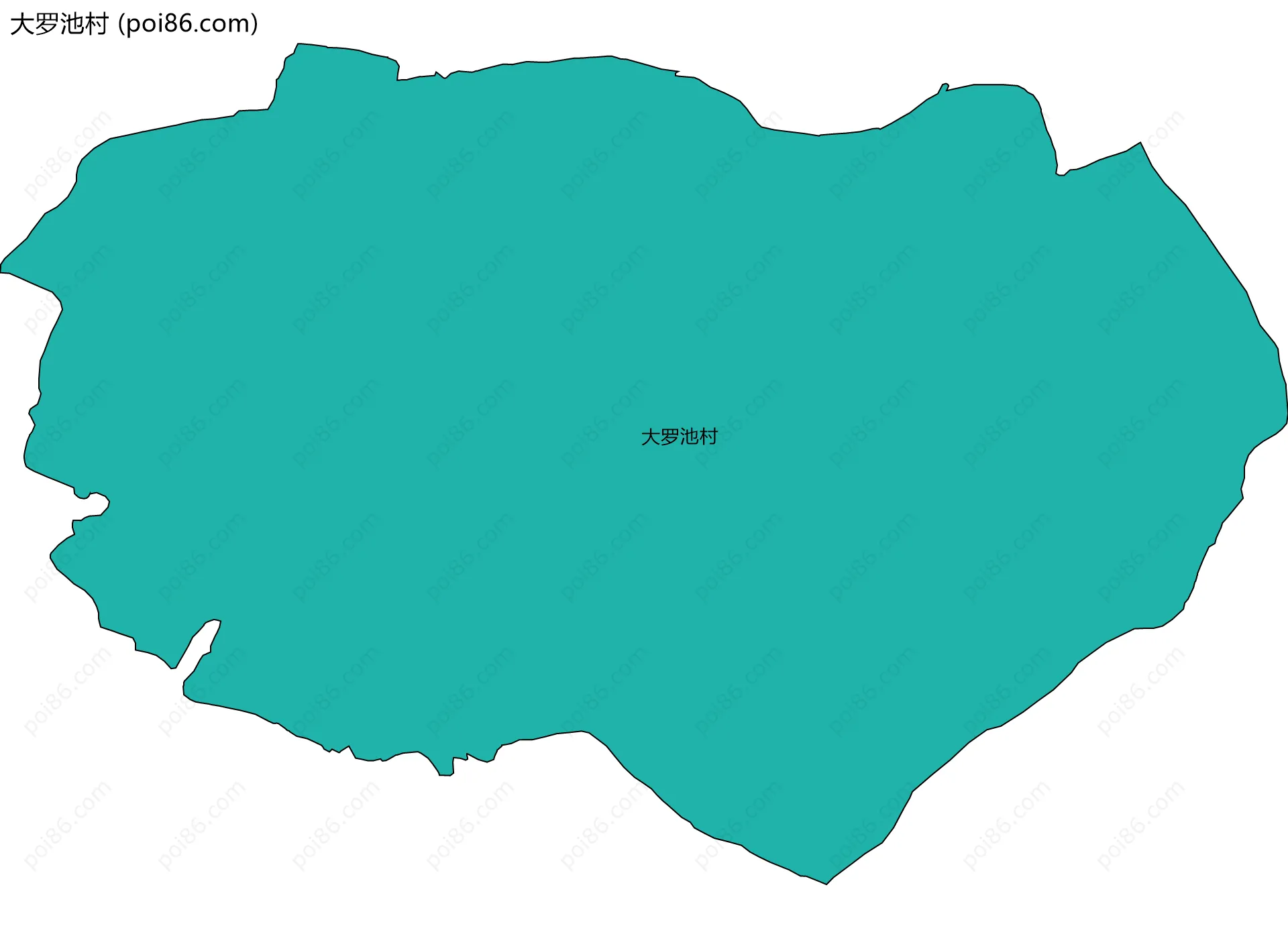 大罗池村边界地图