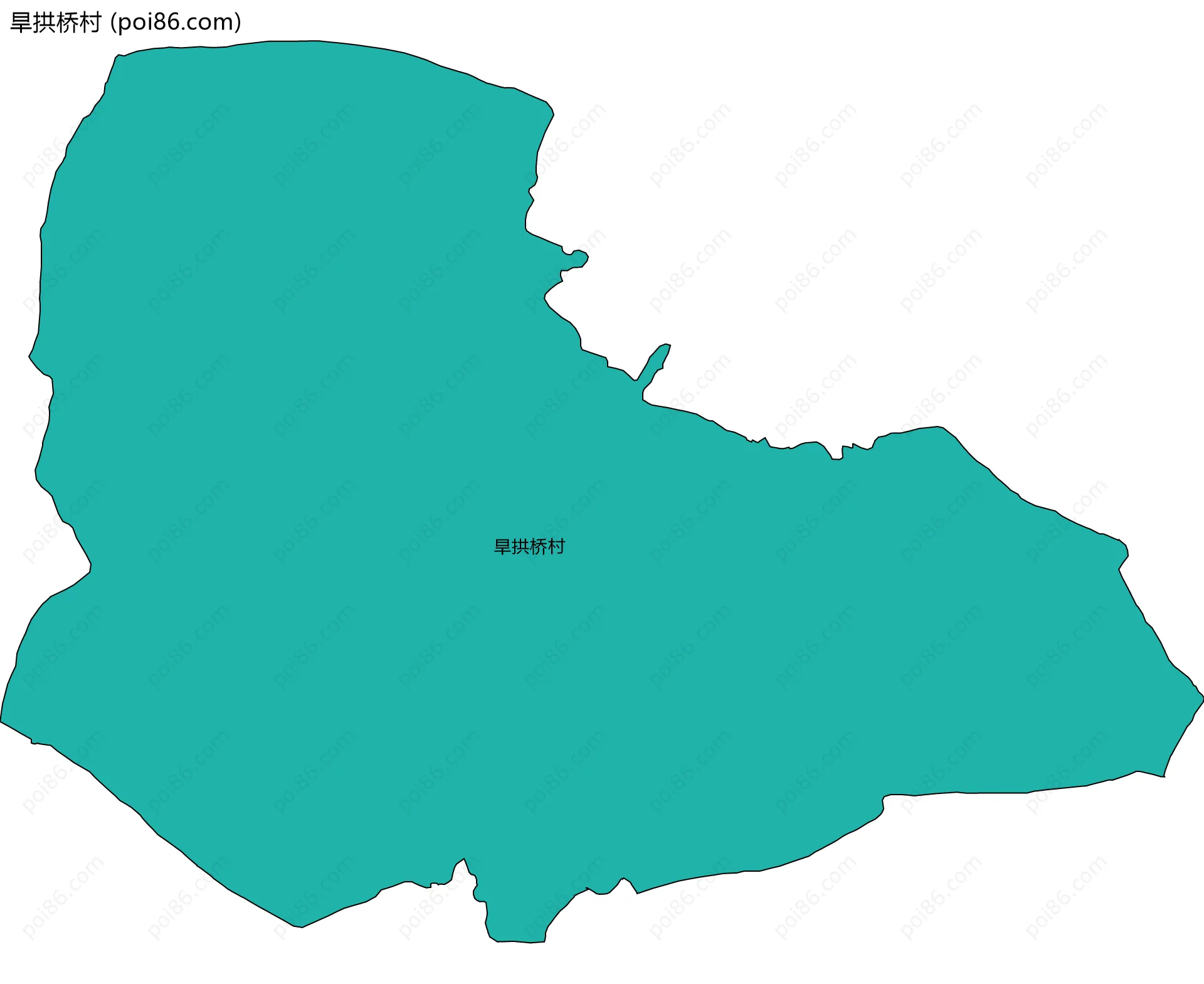 旱拱桥村边界地图