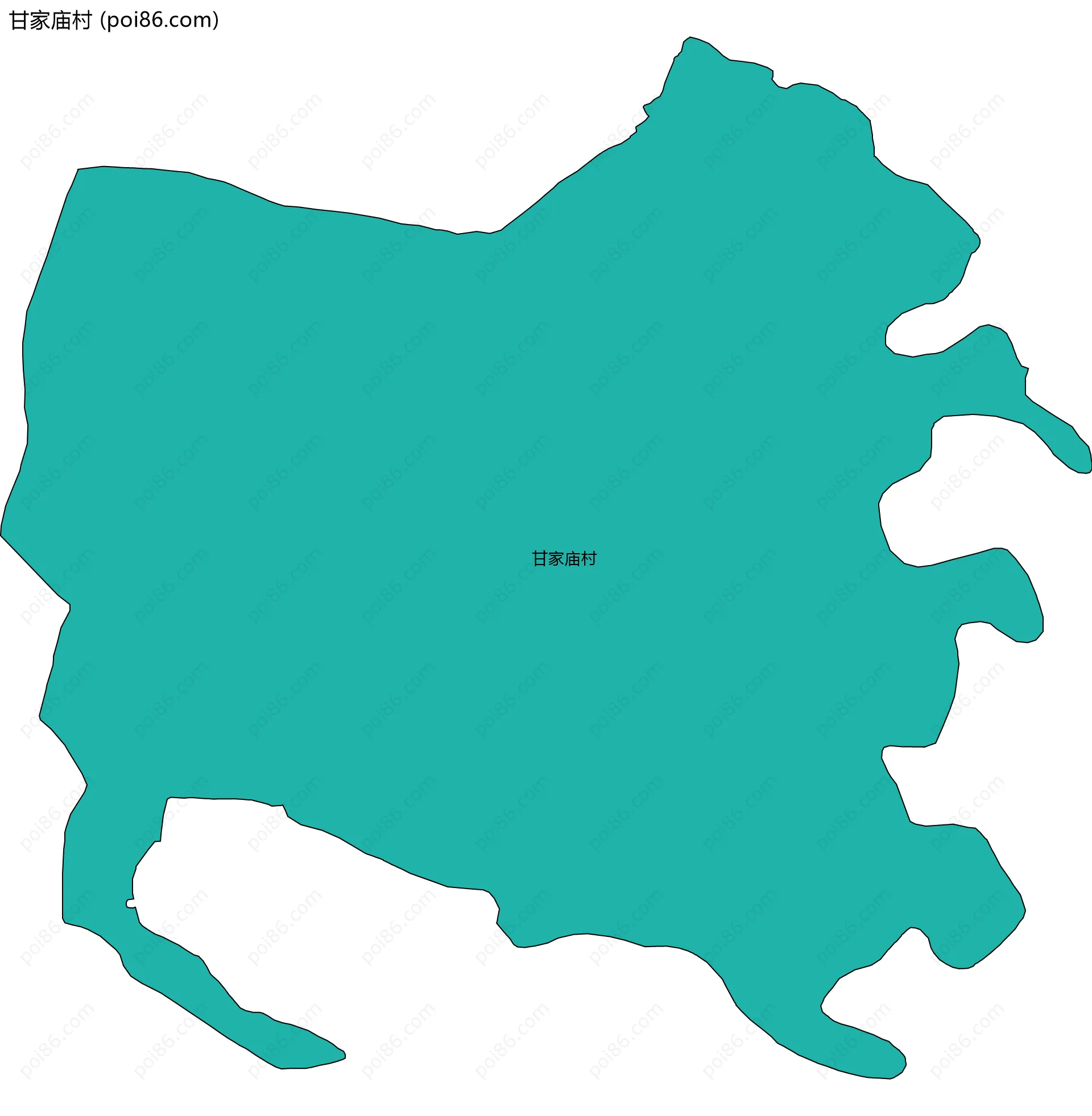甘家庙村边界地图