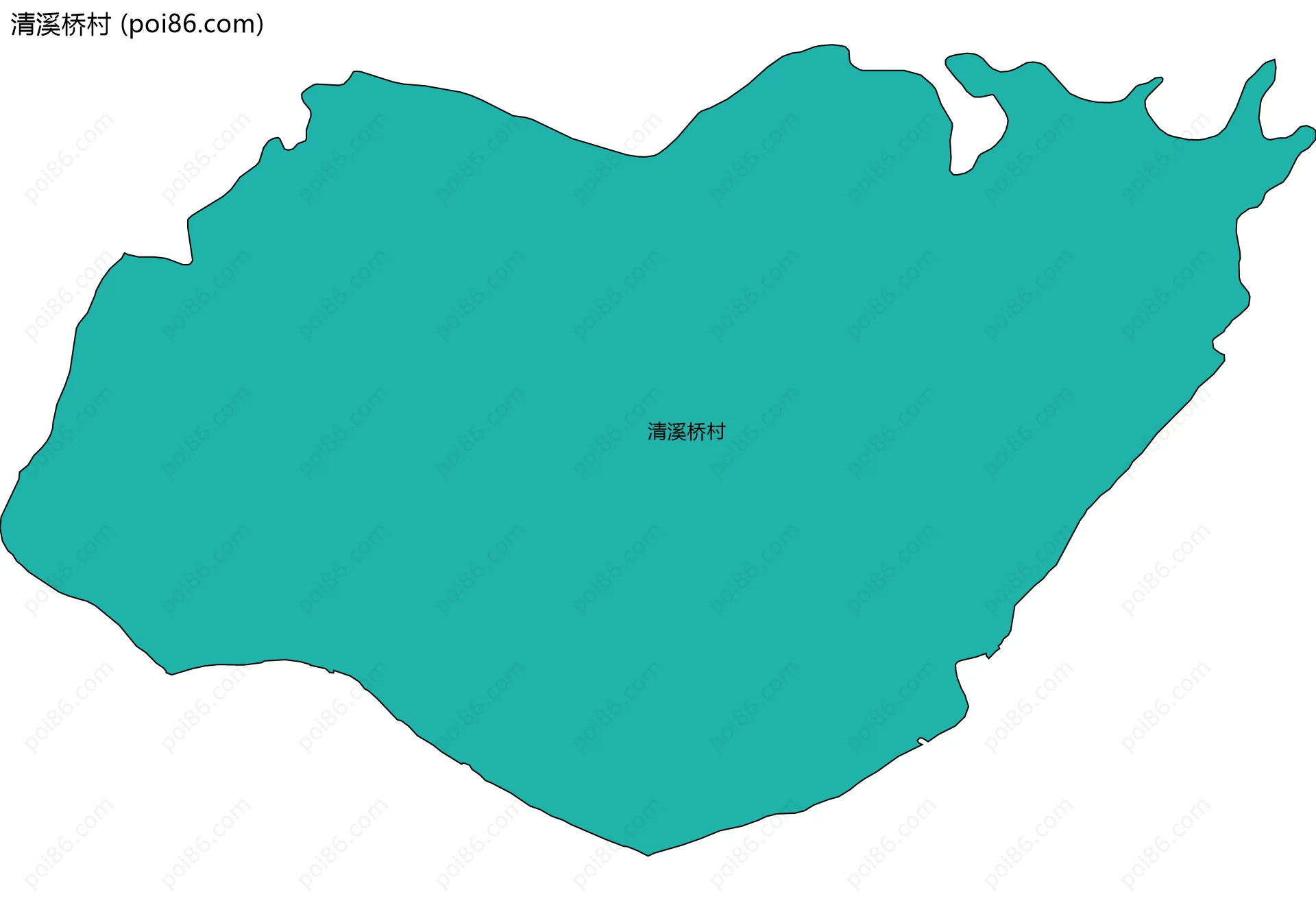 清溪桥村边界地图