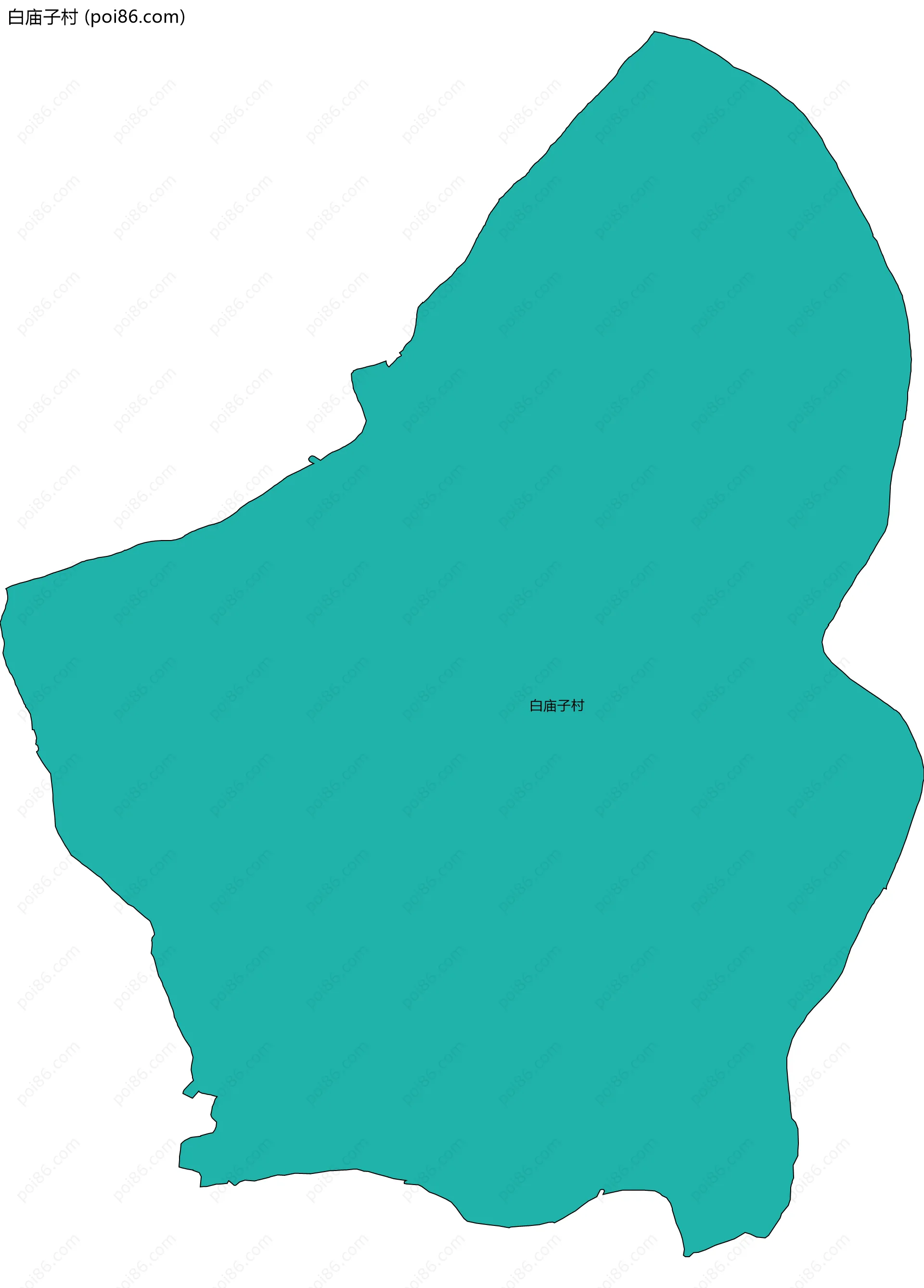 白庙子村边界地图