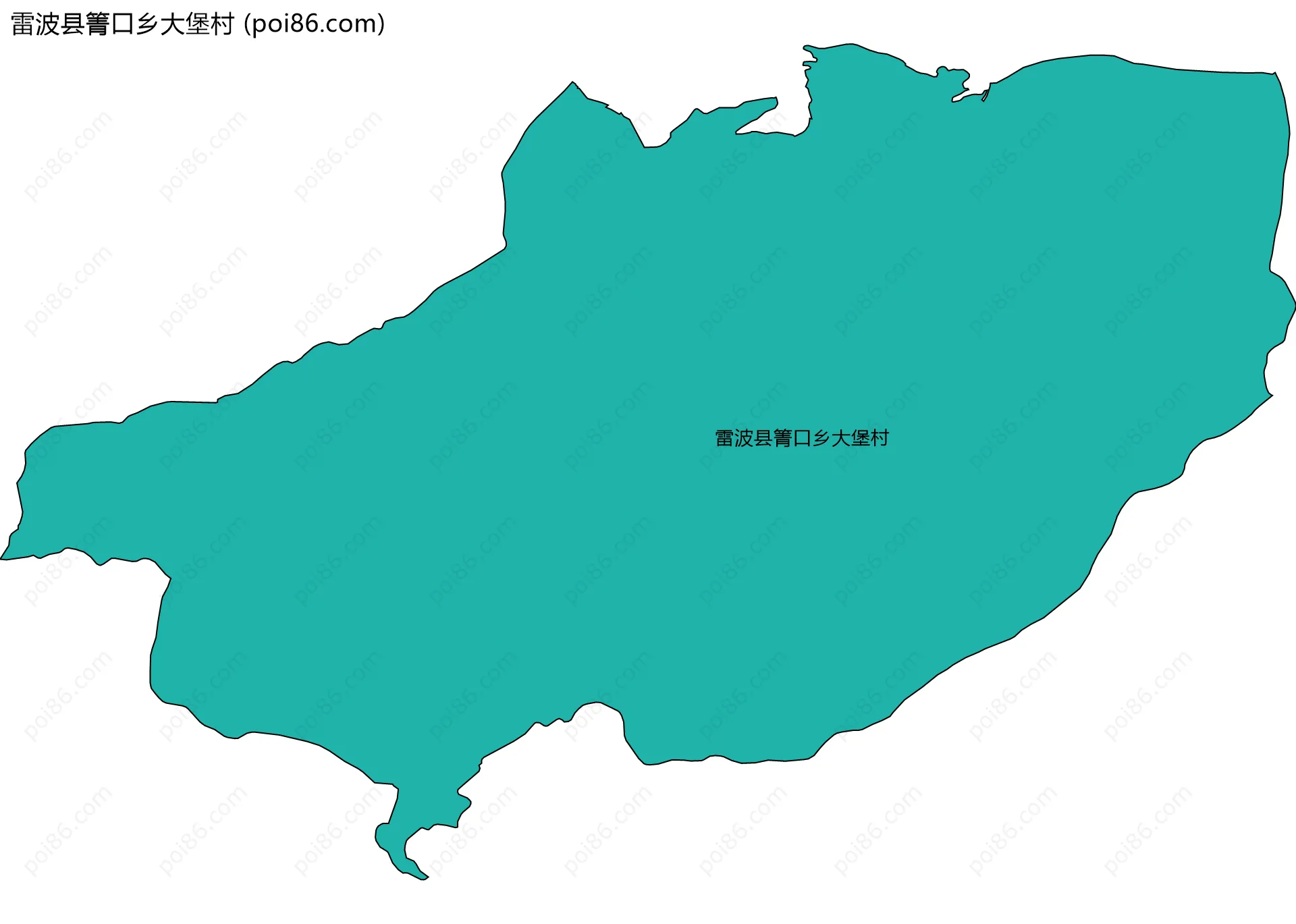 雷波县箐口乡大堡村边界地图