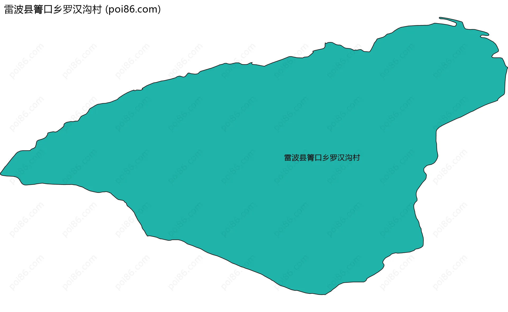 雷波县箐口乡罗汉沟村边界地图